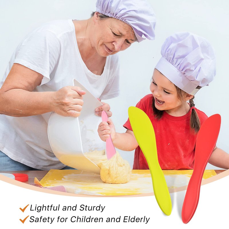 Aemygo 20 Pcs Plastic Butter Spreader, 7 Inch Multi Purpose Knife Spreader Tools for Kids, Versatile Kitchen Frosting Knives Sets for Cheese Butter Cream Jam Sandwich