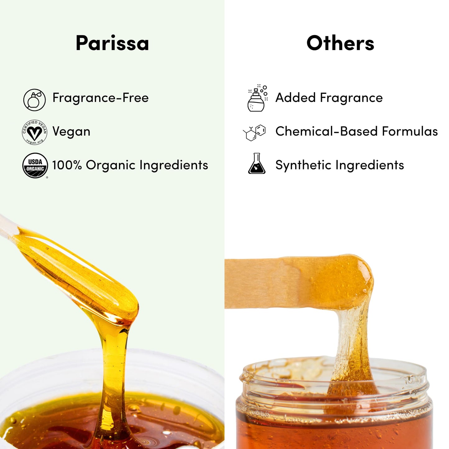 Parissa Microwavable Sugar Wax Kit for Face & Body, Organic Hair Removal Wax for Fine to Medium Hair, Water-Washable with Reusable Strips, (5 fl oz)