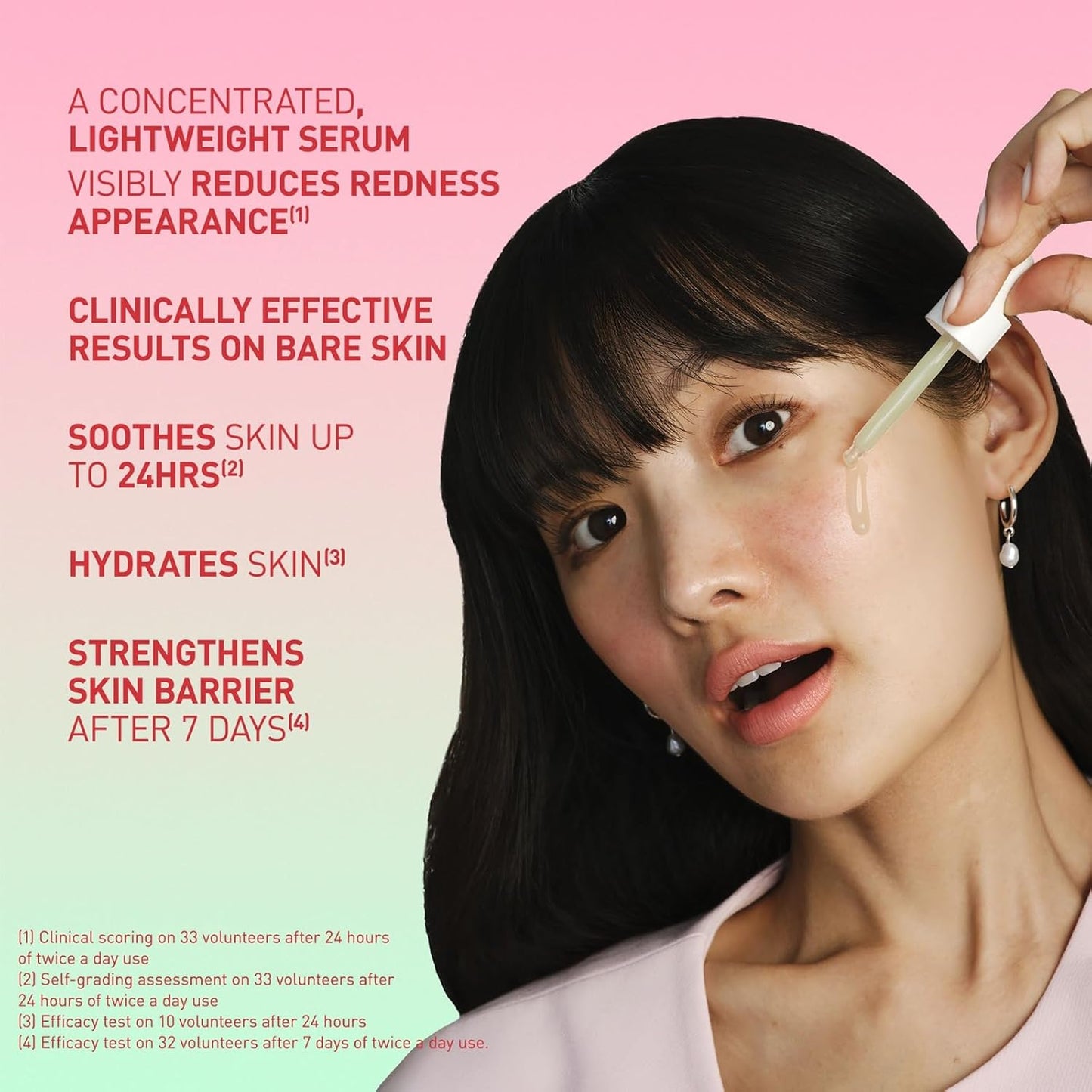 Erborian Red Serum - Daily Hydrating Redness Treatment for Sensitive Skin | Lightweight Barrier Support with Centella