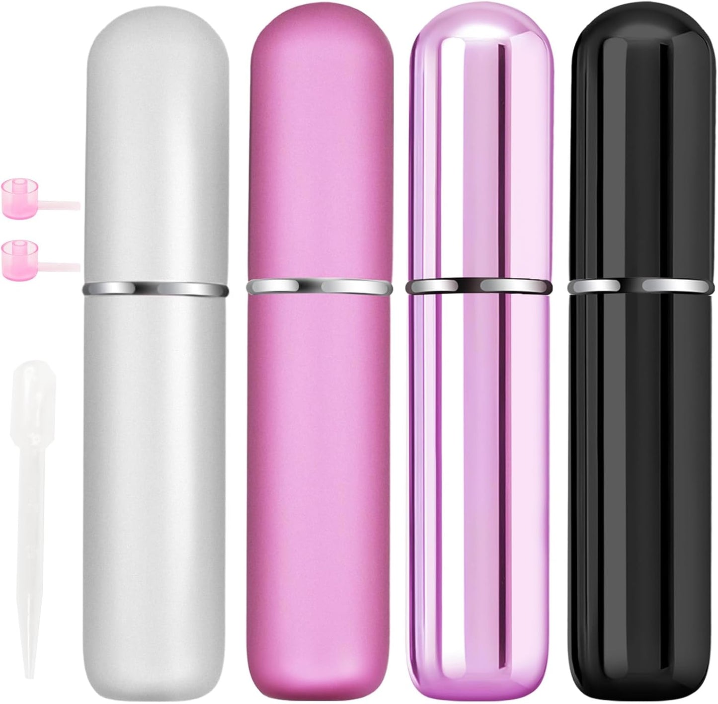 Mini Perfume Travel Bottles - 4pcs Refillable Atomizer Set | 5ML Portable Spray for Travel & Outdoor Activities