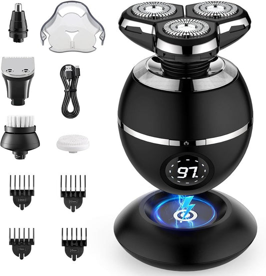 ETENTOUS Electric Razor for Men, 2025 Upgrade Electric Shavers for Men, Cordless Rechargeable Shaver for Men, Wet/Dry Mens Shaver Face Shaver, Quick Electric Razor Grooming Kit