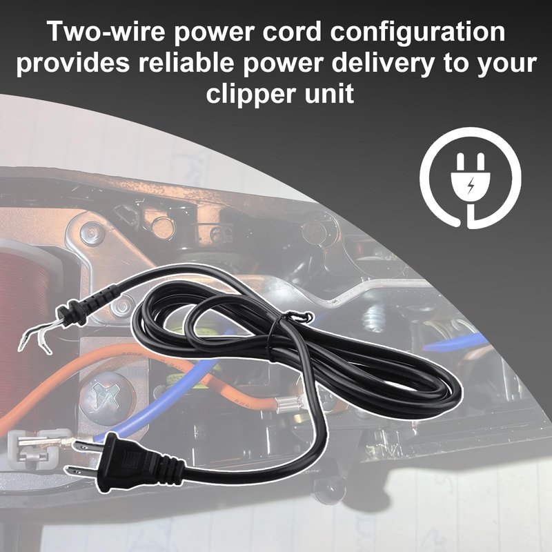 04624 Trimmer Cord for Andis Cord,Hair Clippers Cord for Andis T-Outliner Clippers Hair Trimmer,Power Line Replacement 04624,2 Wire