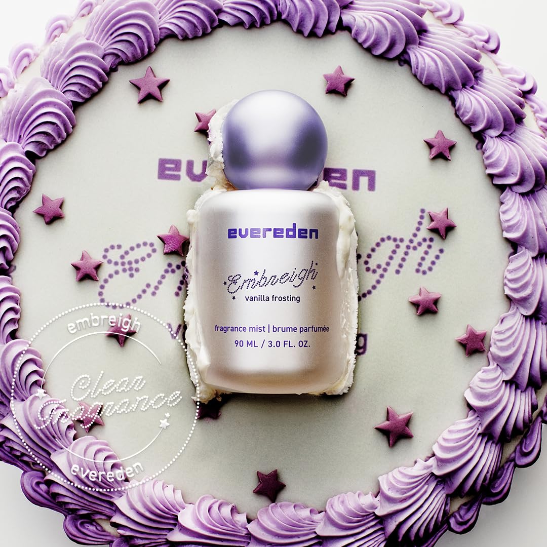 Evereden x Embreigh Hair and Body Fragrance Mist | Vanilla Frosting Limited Edition | Kids Perfume for Girls | Hair and Body Mist for Teens | Long Lasting Perfume for Teen Girls | 3 fl.oz.