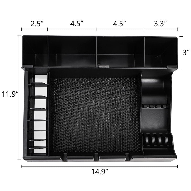 Hedume Hair Salon Styling Tools Organizer with Anti-Slip Mat, Detachable Multifunctional Stylist Tool Tray Organizer for Hair Brush, Combs, Clips, Scissor, Shaver, Clippers, Trimmers & Other Tools