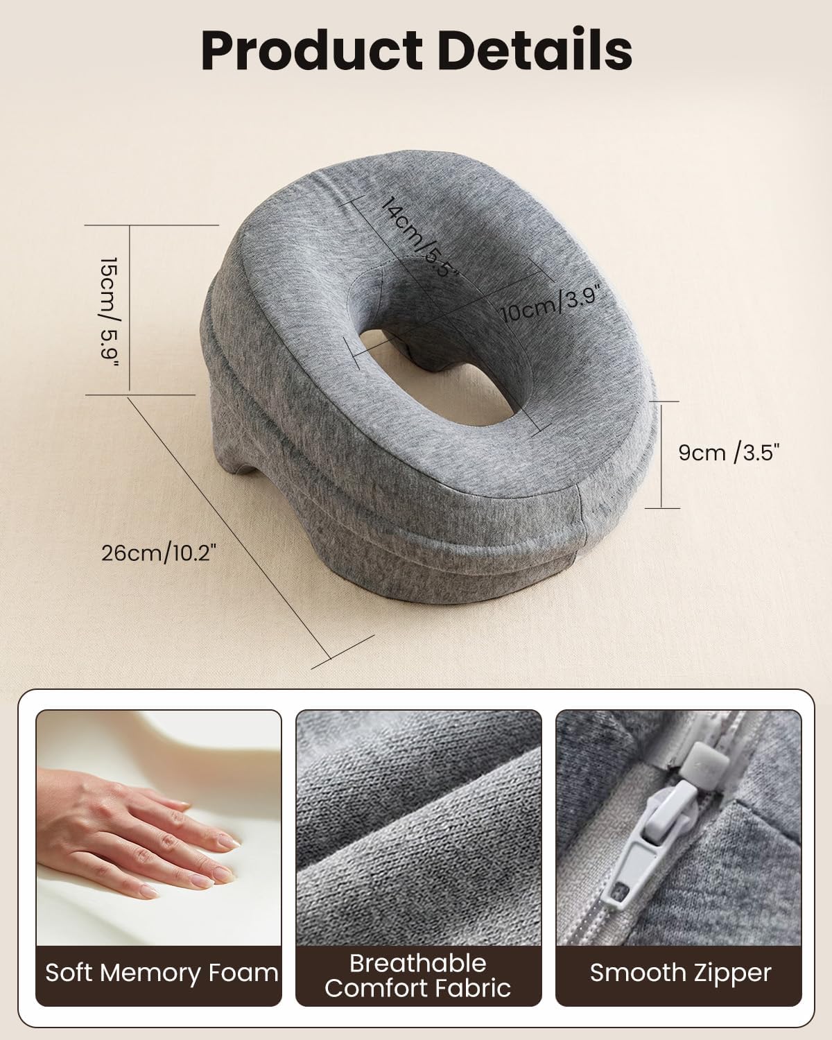 Face Down Pillows for Massage Tables - Stomach Sleeping & BBL Recovery Support | Comfortable Headrest Pillow