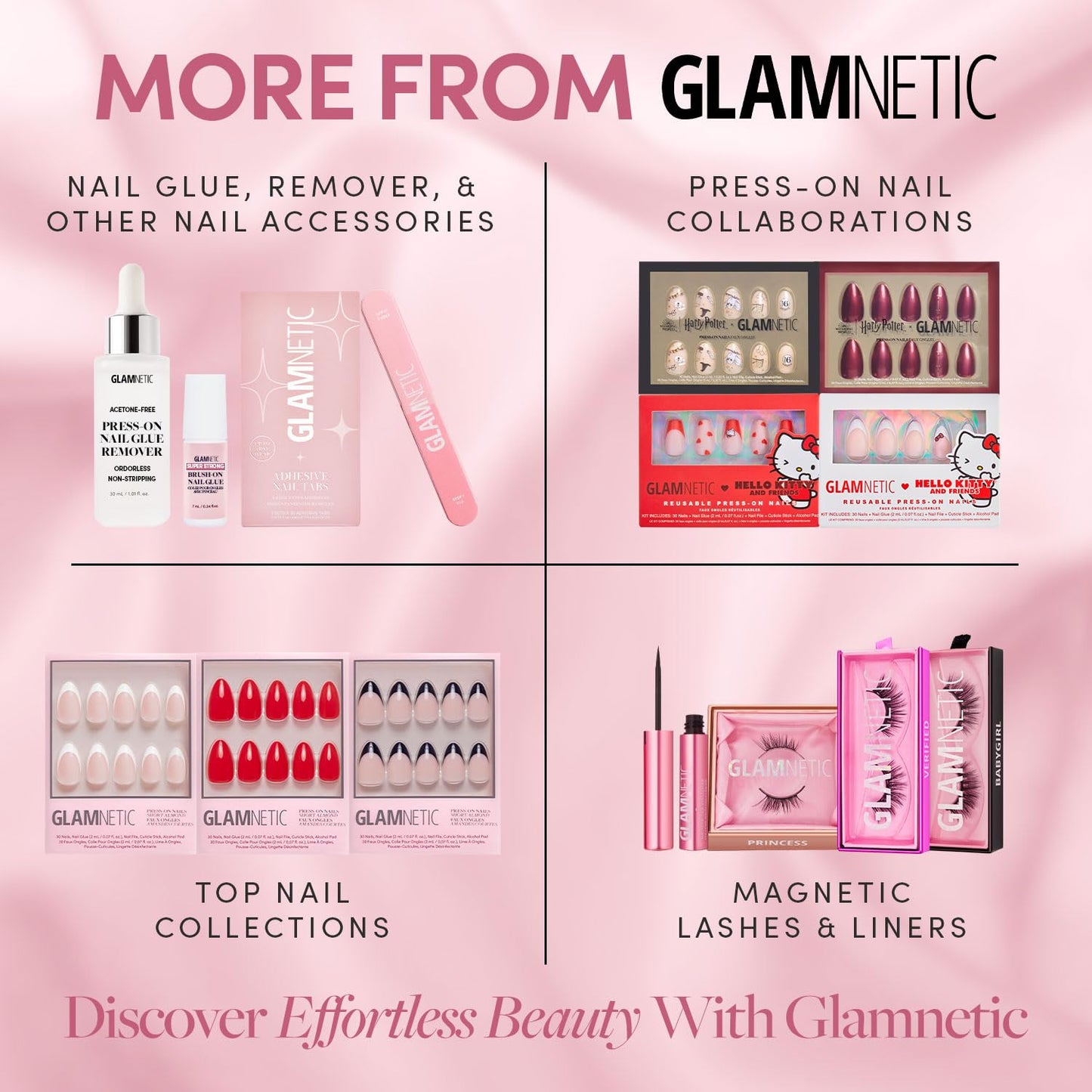 Glamnetic Press On Nails - Sea Star | Short Almond Seashell Fake Nails with 3D Nail Art, Salon Quality | 15 Sizes - 30 Nail Kit with Glue