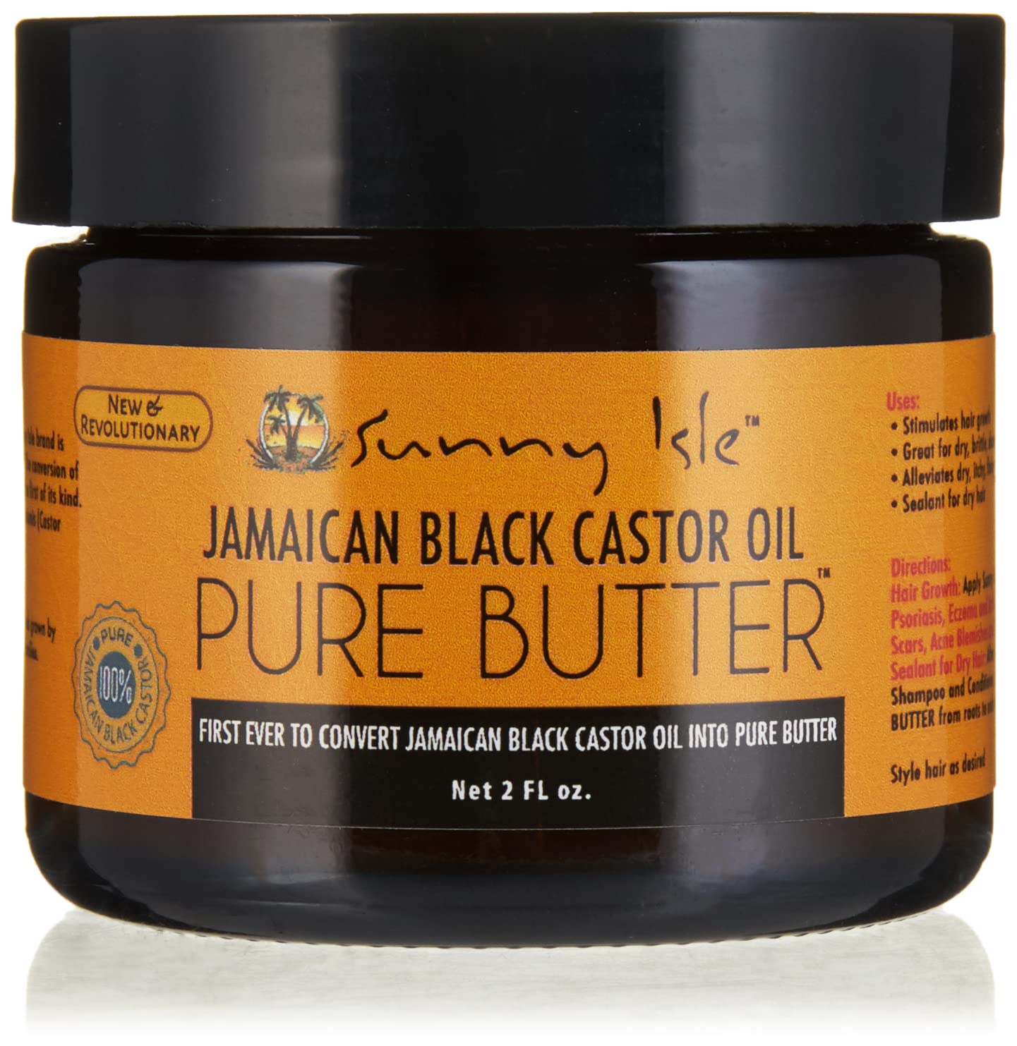 Jamaican Black Castor Oil Pure Butter - Nourishing Organic Moisturizer | 2 oz