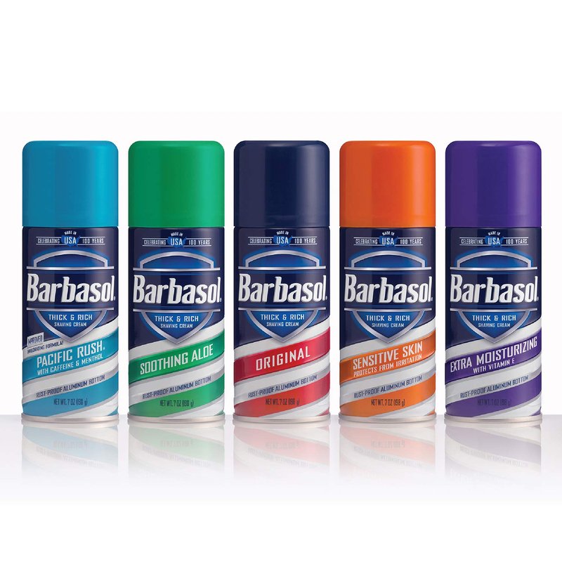 Barbasol Soothing Aloe Thick and Rich Shaving Cream, 7 Ounce, Pack of 6