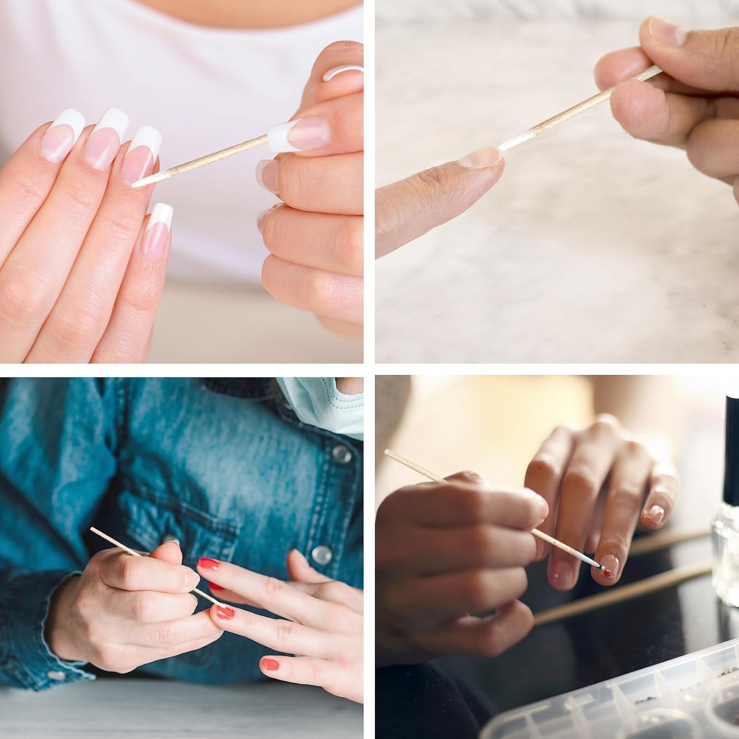 Eyxformula Microblading Cotton Swabs - 600 Pcs Precision Tips for Makeup, Nail Polish, Crafts | 4 Inch Wooden Sticks