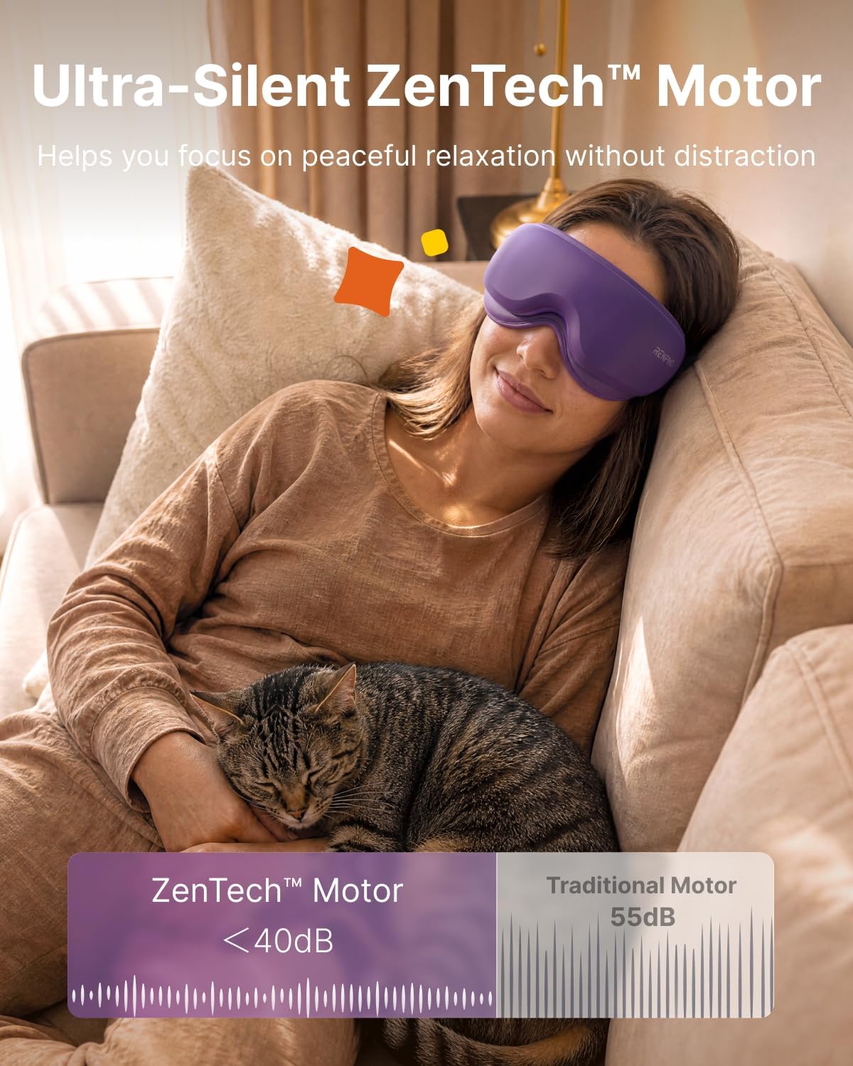 RENPHO Eyeris Zen Meditation Eye Massager - Portable Heated Eye Mask for Relaxation | Ultra-Quiet, Ideal Gift for All Occasions