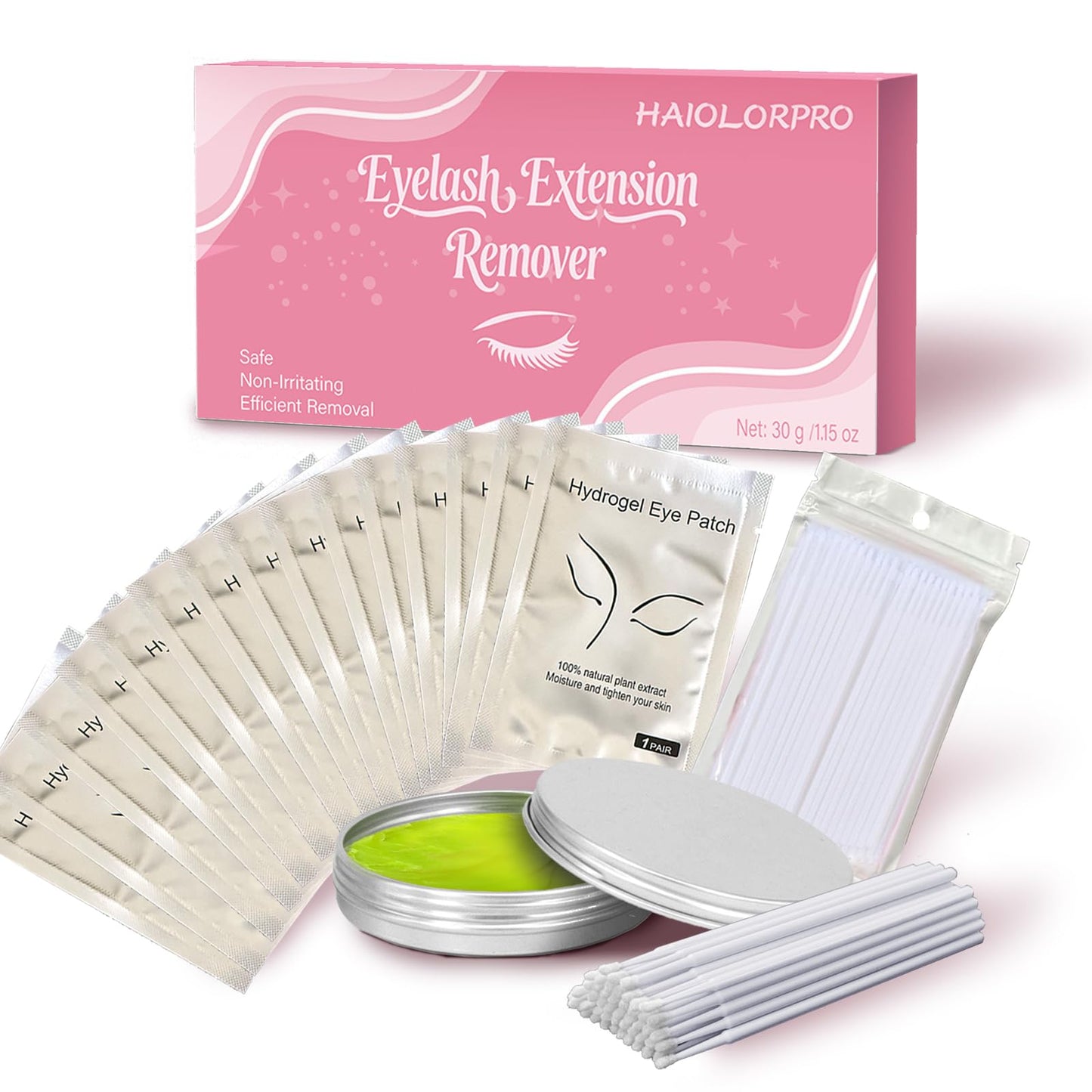 HAIOLORPRO Lash Extension Remover Kit - 30g Lash Glue Remover Cream, Eyelash Extension Remover, Gentle & Quick & Efficientfor Salon & Home Use（Set 3）