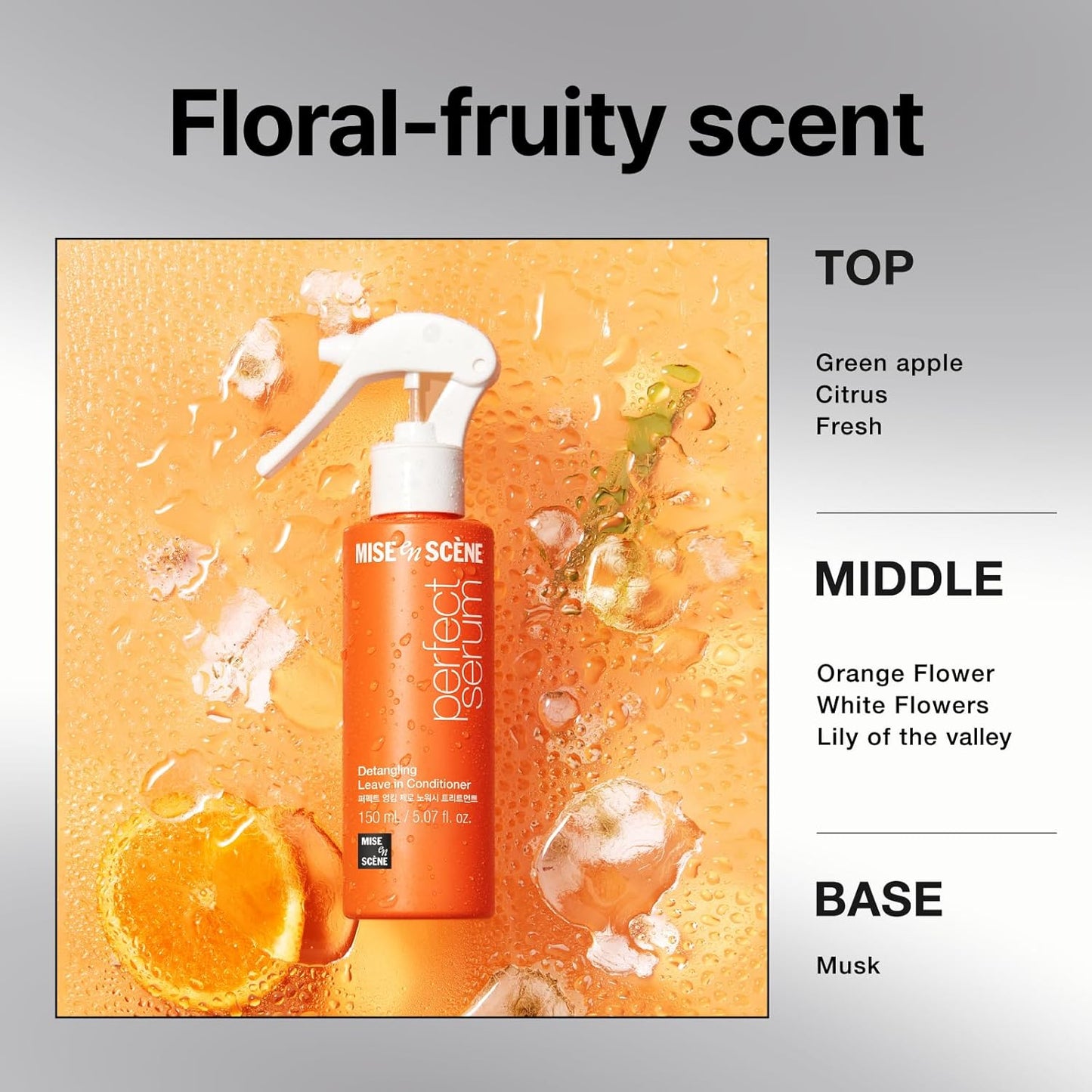 Mise En Scene Hair Mist - Nourishing Non-Greasy No-Wash Treatment with Golden Moroccan Argan Oil | 5.07 Fl. Oz. (150ml)