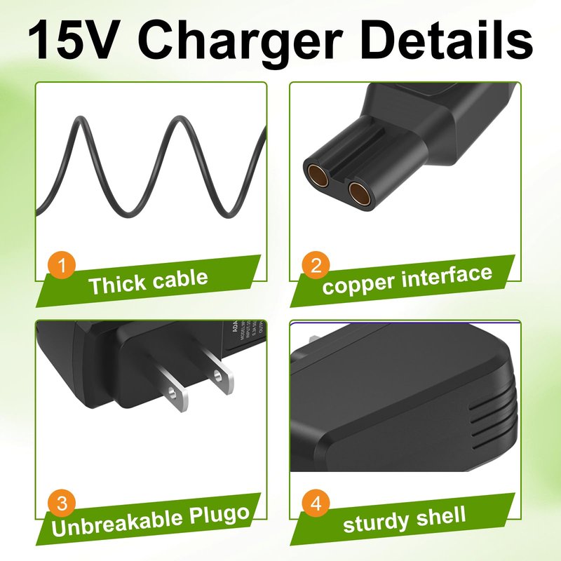 Auspow 15V Charger Fit for Philips Norelco HQ8505 Series 3000 5000 6000 7000 9000, Multigroom MG5750 MG7750 MG7770 MG7790 BG7030 BG7040 BG5025 QP6531, Fit for Phillips Electric Shaver Razor Trimmer