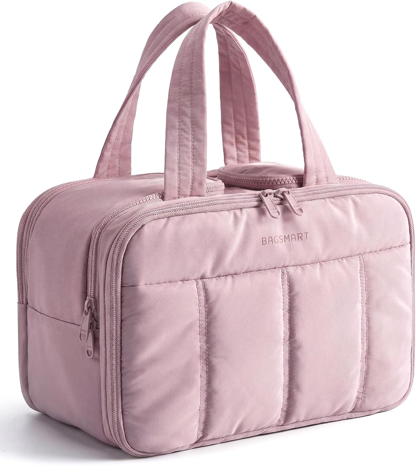 Travel Toiletry Bag - Large Lightweight Cosmetic Organizer for Women | Grayish Brown