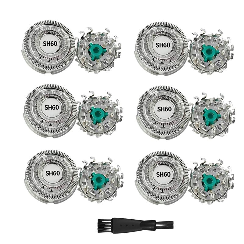 SH60 Replacement Shaver Heads Compatible with Philips Norelco Series 6000, Upgraded Electric Razor Blades for S6880 S6810 S6850 S6xxx, Replacement Heads for Philips Shaver Series 6000