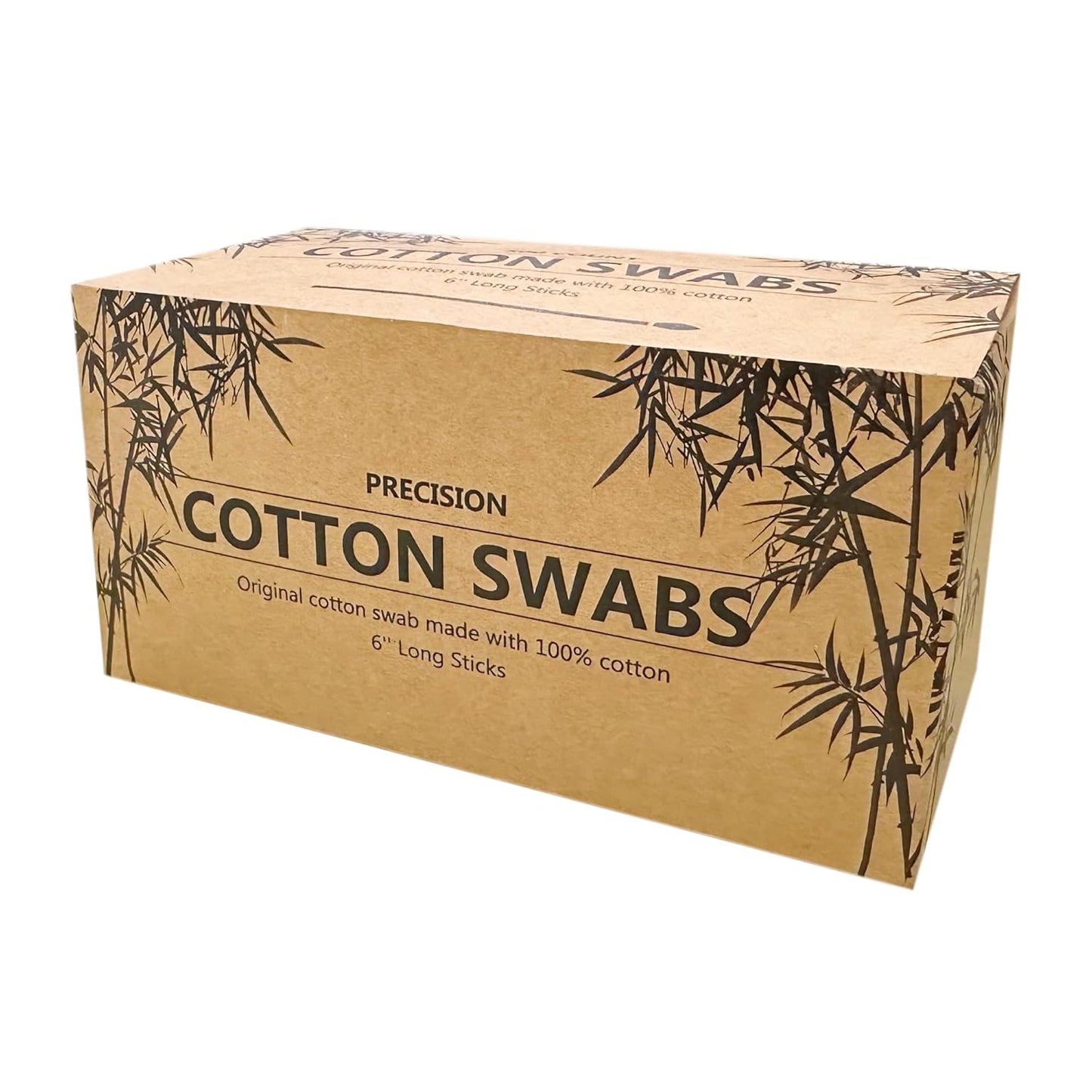 Precision Cotton Swabs - 6'' Long Sticks for Gun Cleaning, Makeup & Pet Care | 500 Pack