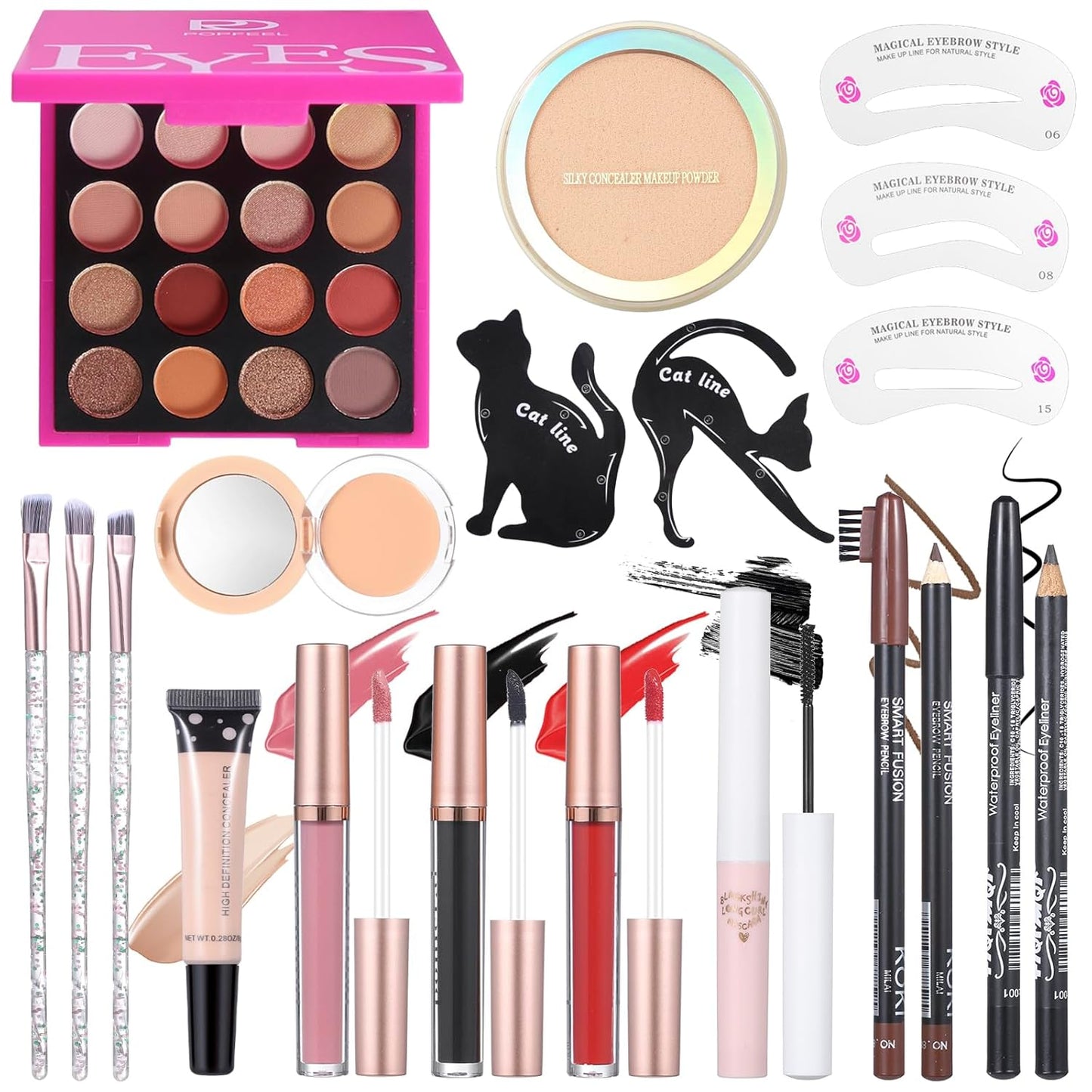 Makeup Kit for Teens - Complete Makeup Set with Eyeshadow Palette, Lip Gloss, Mascara & Brushes | Perfect Gift for Women