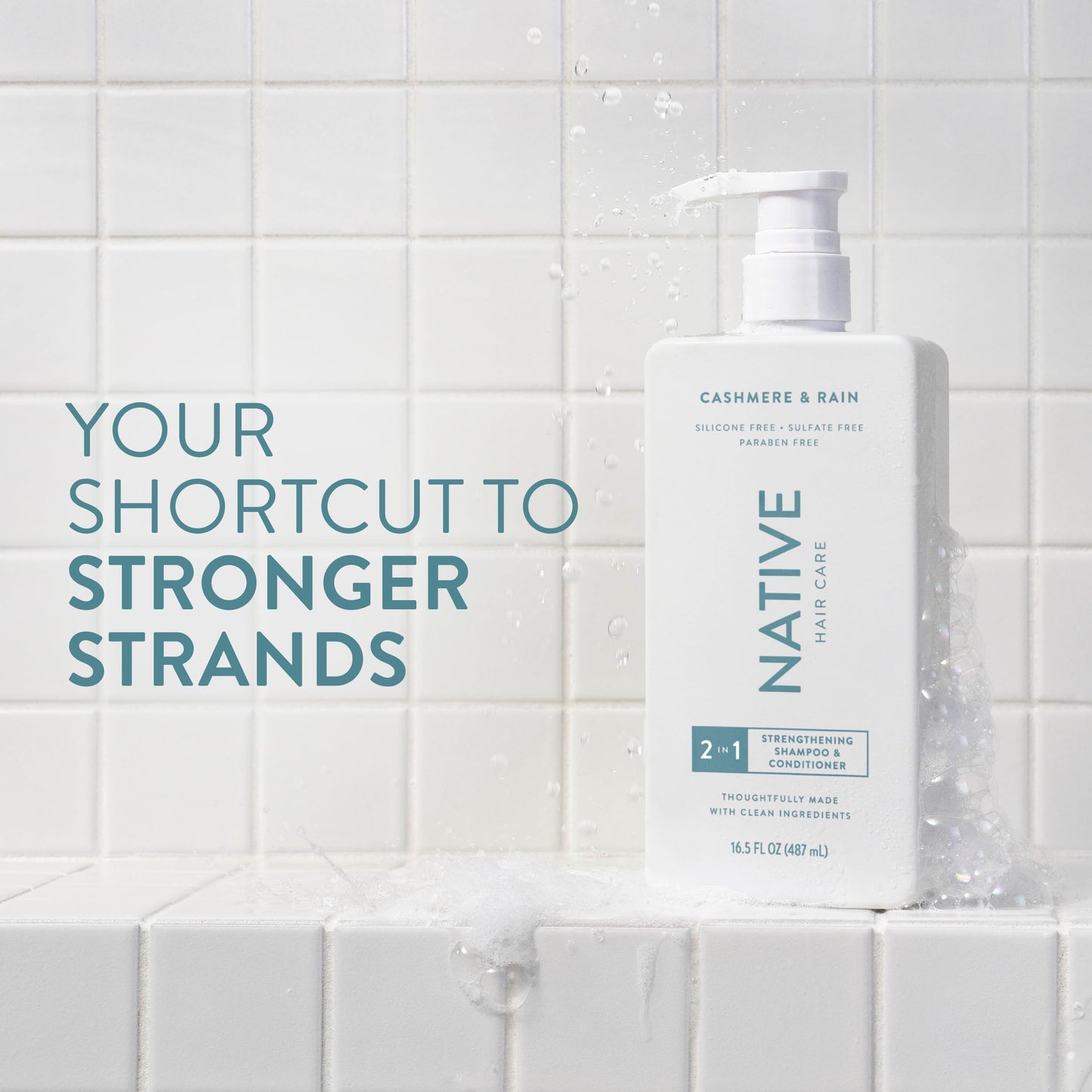 Native Stengthening 2-in-1 Shampoo & Conditioner Cashmere & Rain 16.5 fl Oz.