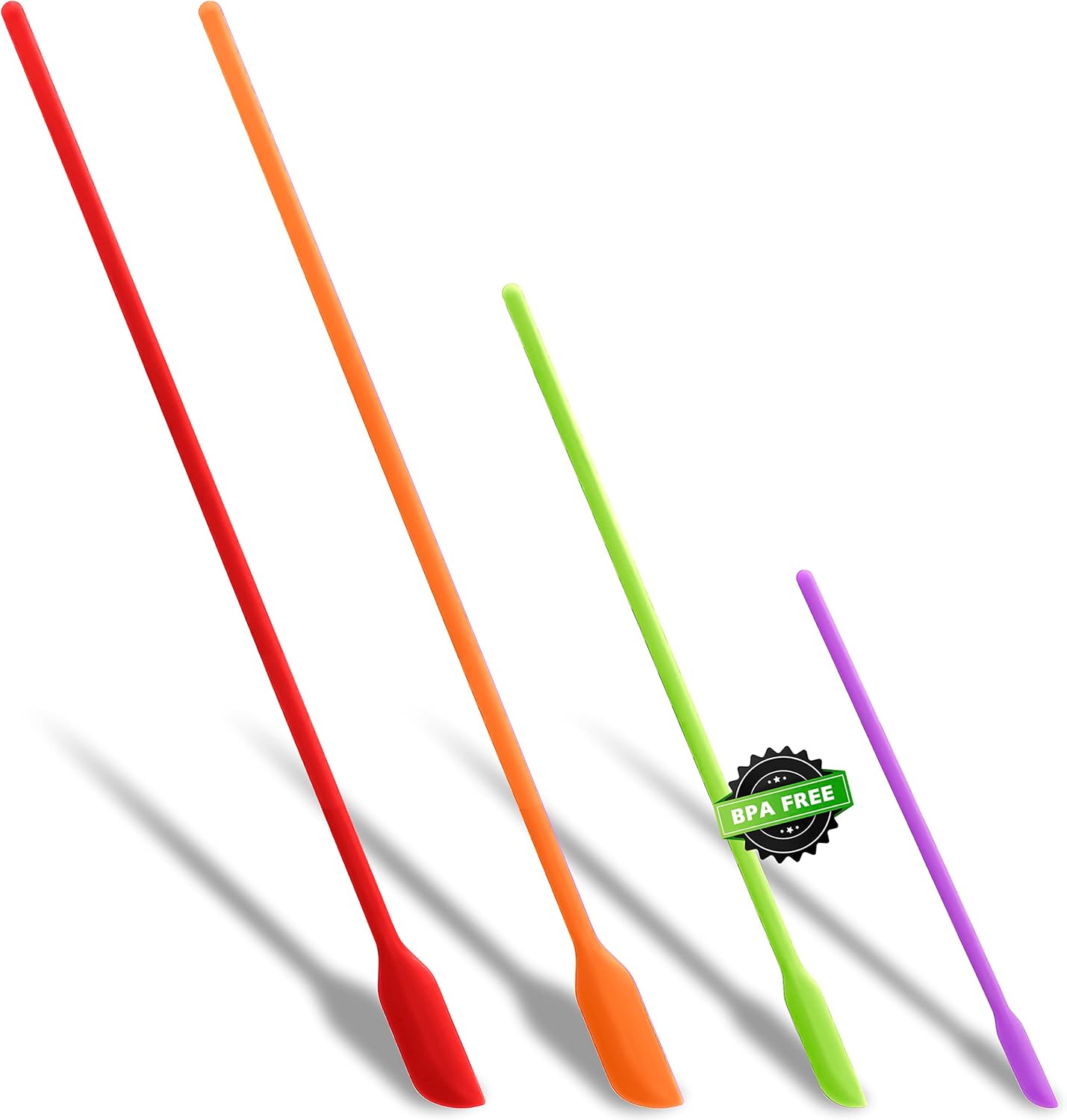 Mini Silicone Spatulas Set of 4 - Multifunctional Kitchen Scrapers for Jam, Cosmetics & More | Colorful, Reusable