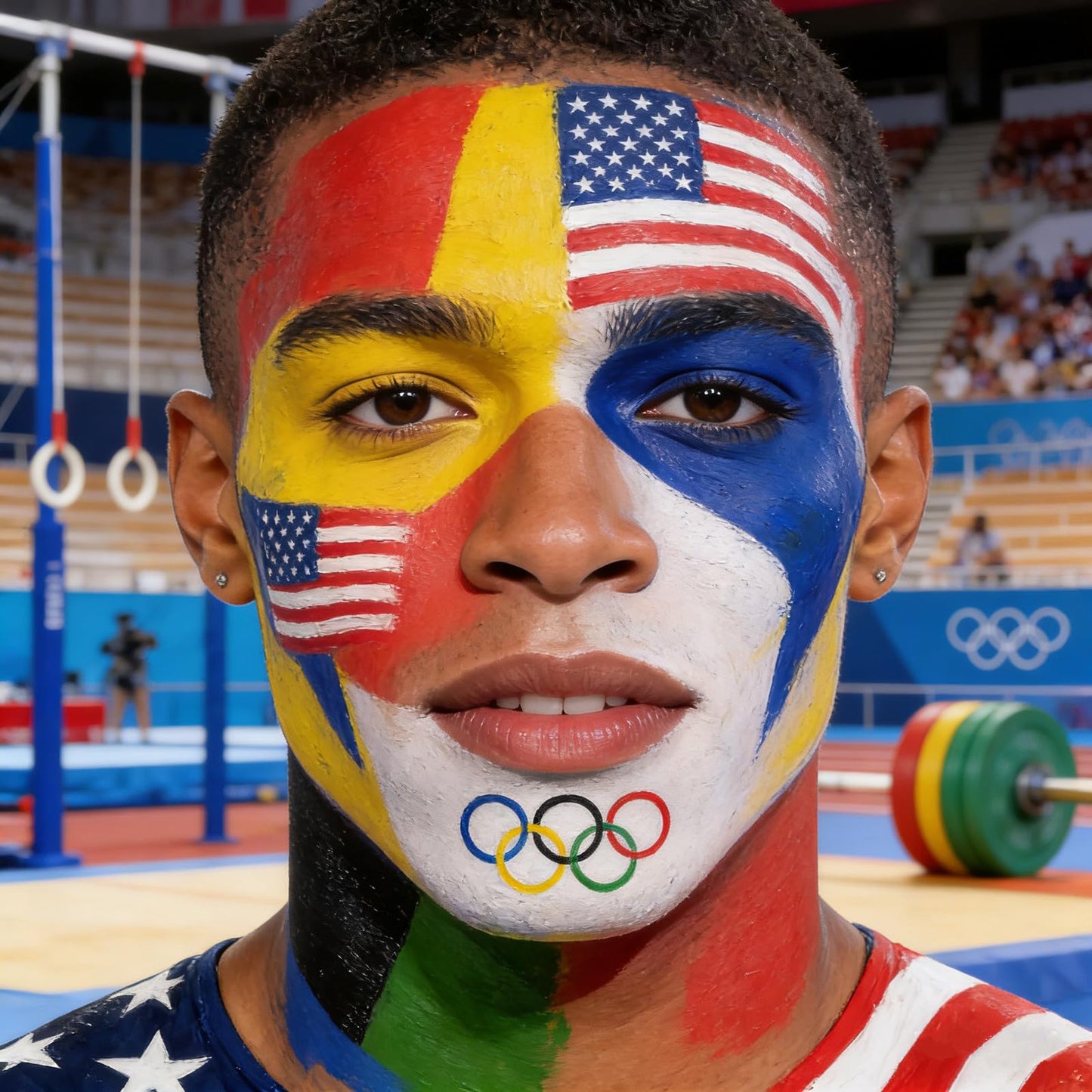 Go Ho 6 Colors Face Body Paint for Game Day 2026,White &Black &Red&Yellow&Green&Royal Blue Face Paint,Waterproof Professional USA Flag Face Painting,Halloween Cosplay SFX Makeup Palette