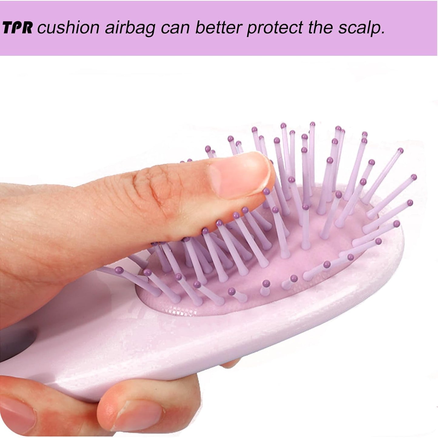 Mini Wet Hair Brush Set | Detangling Comb for Women, Girls & Kids - Travel-Friendly, Purple