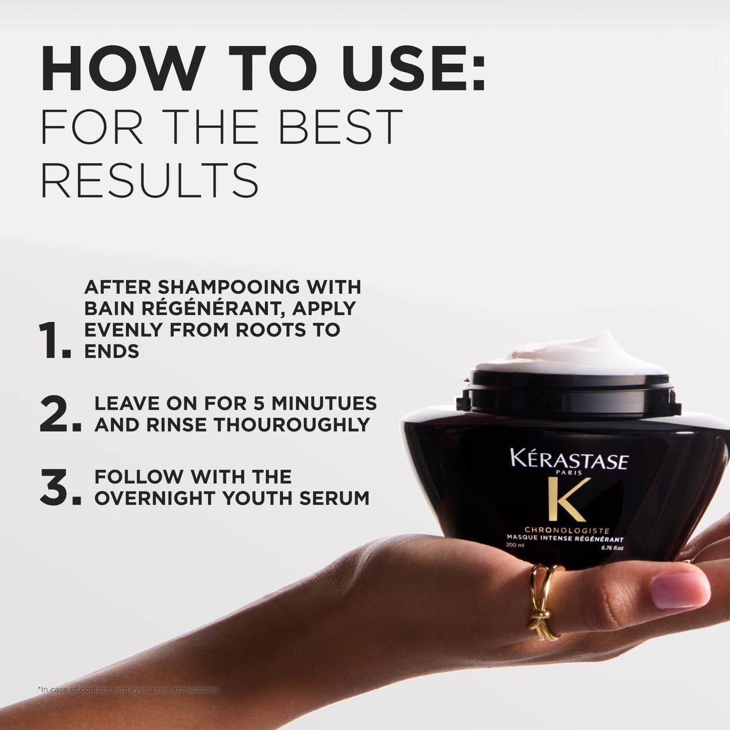 KÉRASTASE Chronologiste Masque Intense Régénérant - Revitalizing Youth Mask For Hair Weakened by Signs of Aging, Hydrating, Smoothing & Detangling, Infused with Hyaluronic Acid & Abyssine, 6.76 Fl Oz