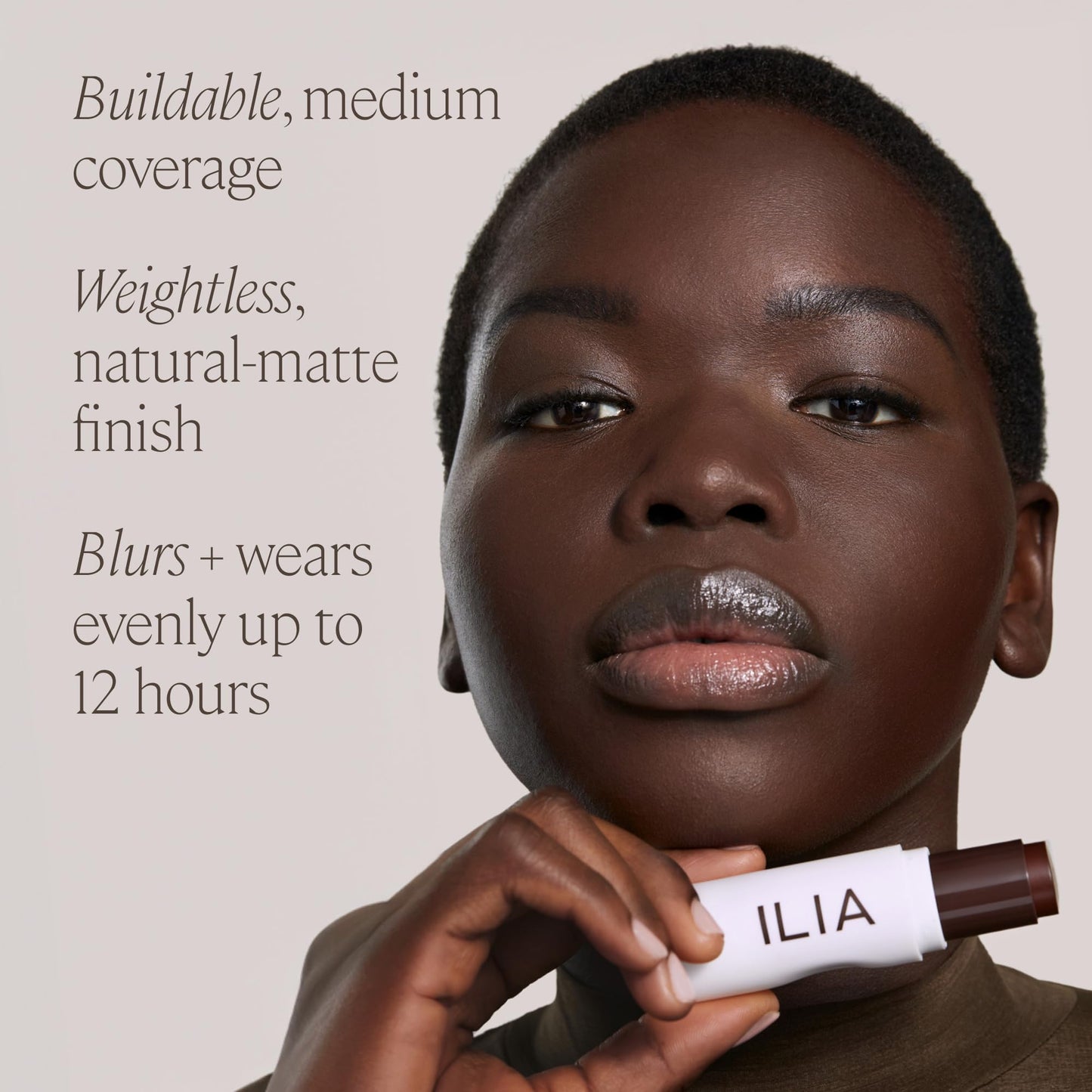 ILIA - Skin Rewind Complexion Stick - Foundation + Concealer + Skincare | Non-Toxic, Vegan, Cruelty-Free, Clean Makeup (16N - Madrone, 0.35 oz | 10 g)