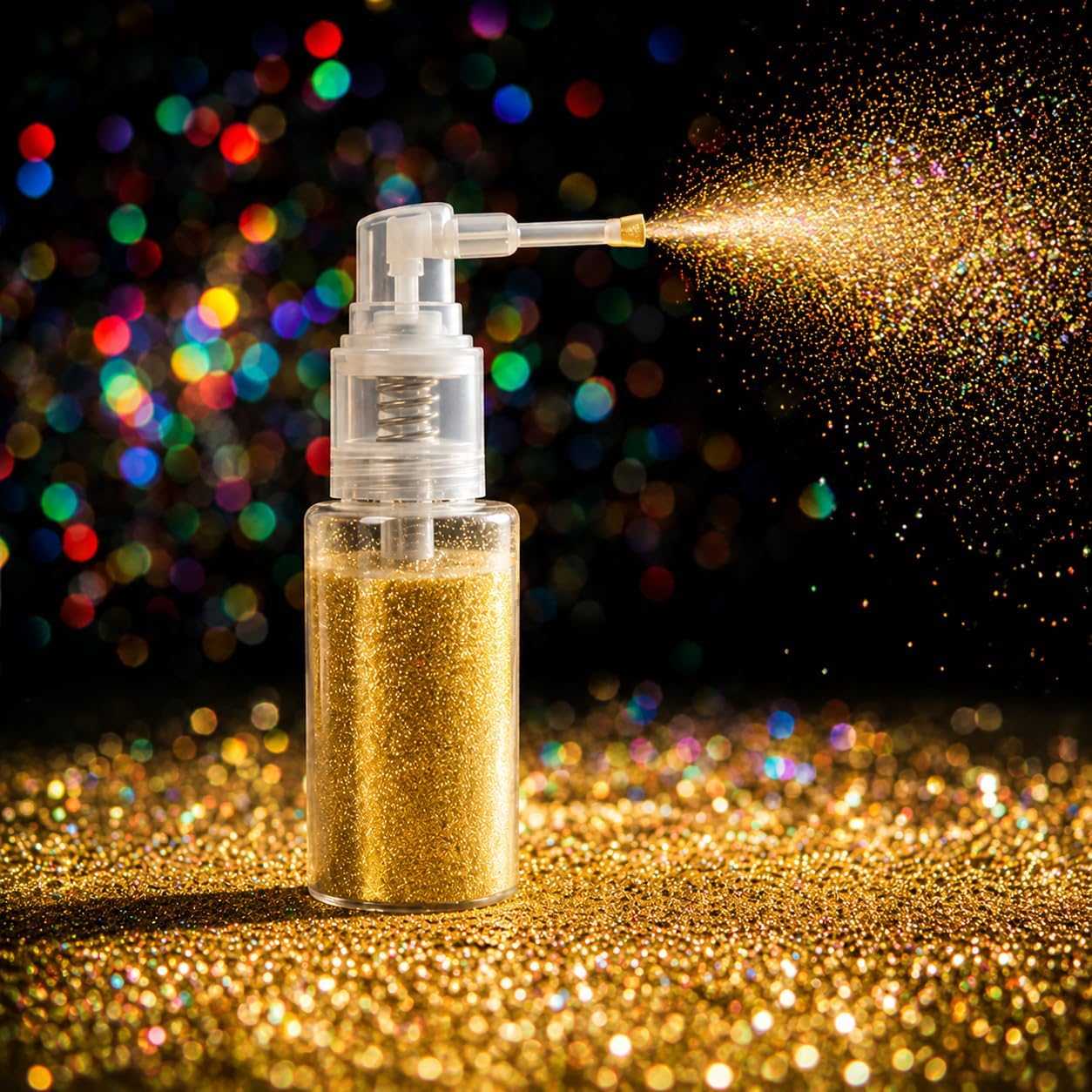 Gold Hair and Body Glitter Spray - Shiny Sparkle Glitter for Clothes & Hair | 25g/0.88oz