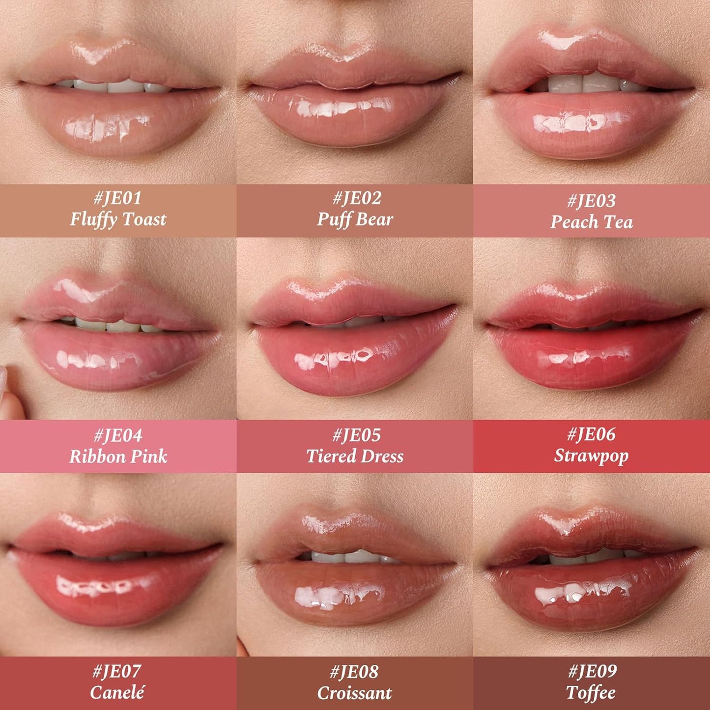 Sweetie Bear Coating Lip Jelly - Soft Moisturizing Tinted Lip Gloss with Botanicals | Lightweight Non-Sticky Pink Plumper, 0.18 oz