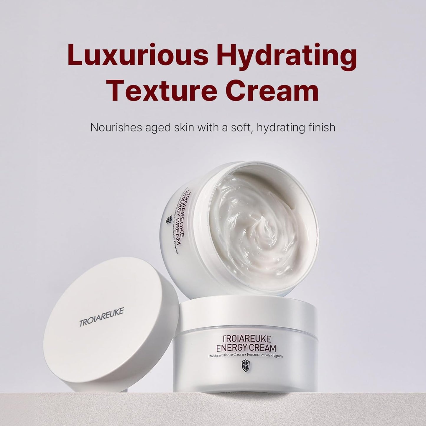 TROIAREUKE Energy Cream - Moisturizing Night Cream with Bifida, Galactomyces & Peptides for Dry Skin | Korean Skincare