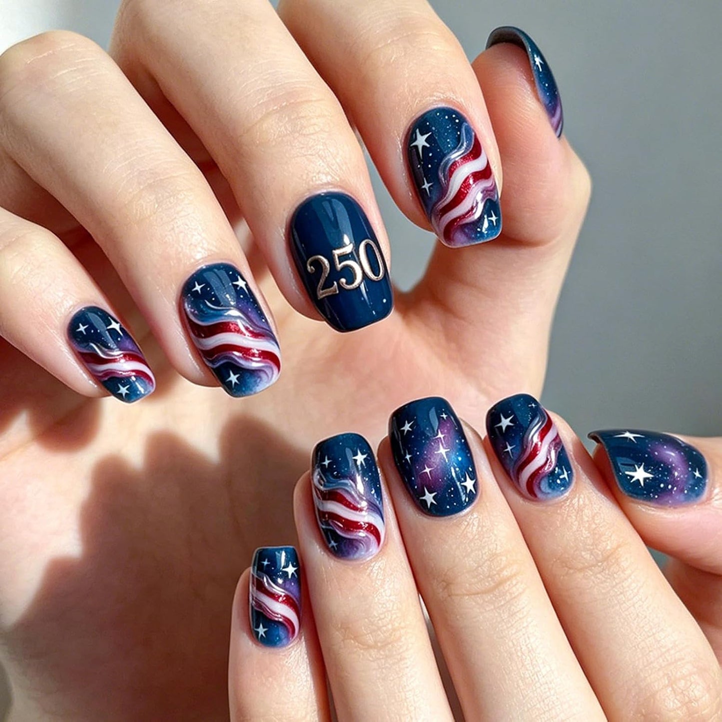 Medium Oval Press-On Nails - Glossy Summer Designs | Cute Orange, Reusable Full Cover Nails, 24 Pcs