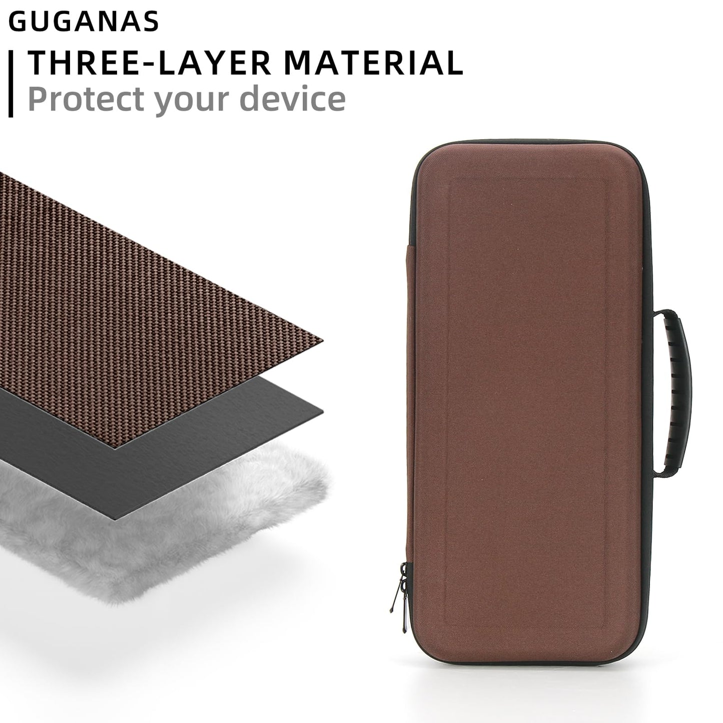 LIUIIVIRI Hard Travel Case Compatible with Dyson airstraight HT01 Hair Straightener & Power Supply, Waterproof and Shockproof Storage carrying case (Brown)