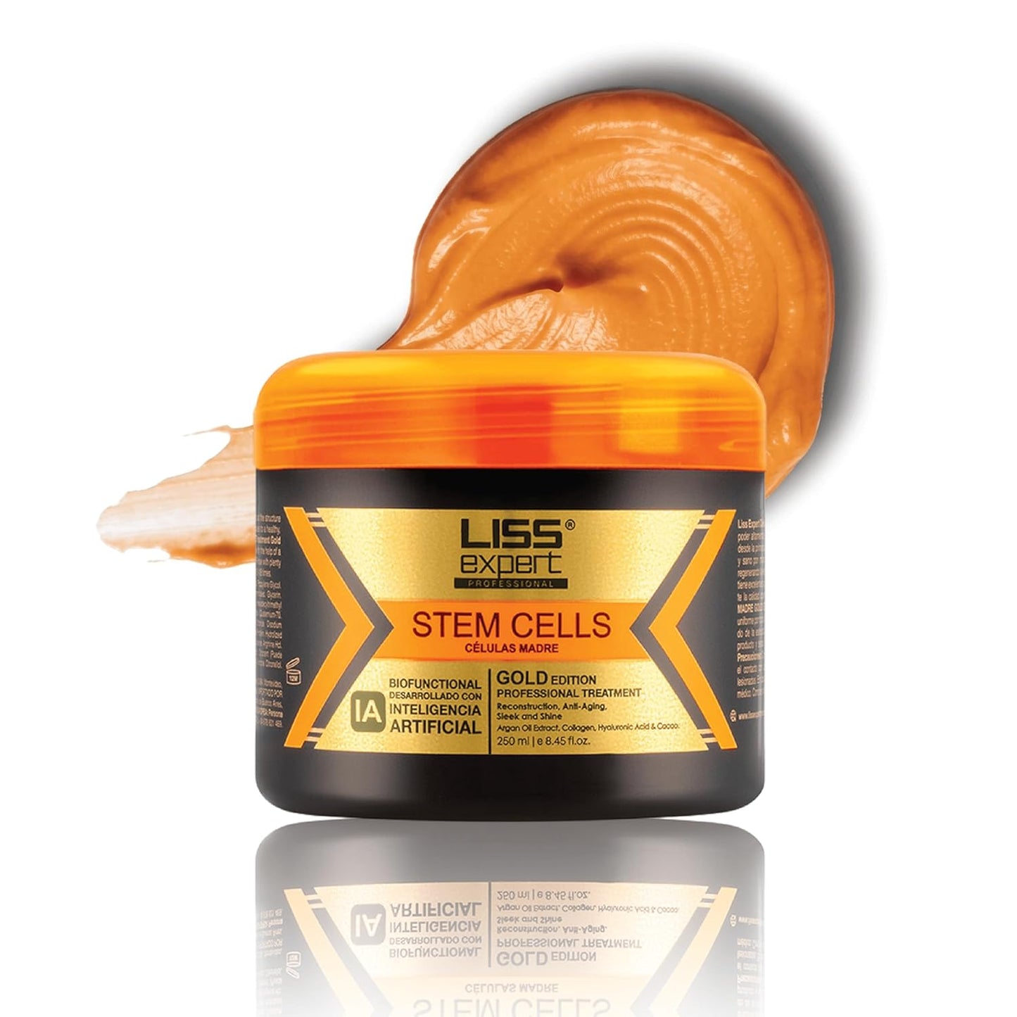 Liss Expert Professional Hair Smoothing Treatment - Argan Oil, Collagen & Hyaluronic Acid | 8.45 fl oz, Shoulder Length