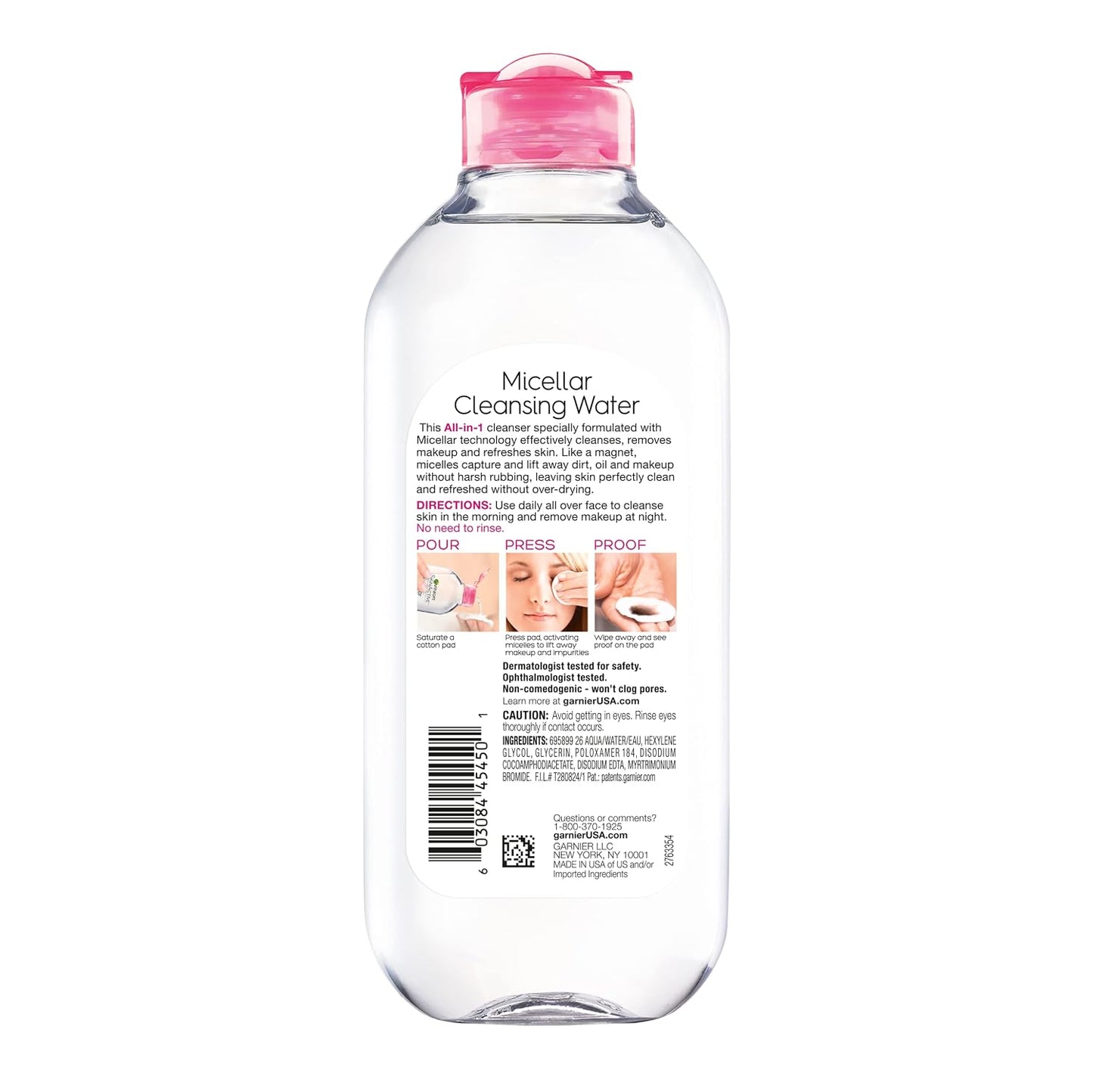 Garnier Micellar Water - Hydrating Facial Cleanser & Makeup Remover for Sensitive Skin | 13.5 Fl Oz (400mL)