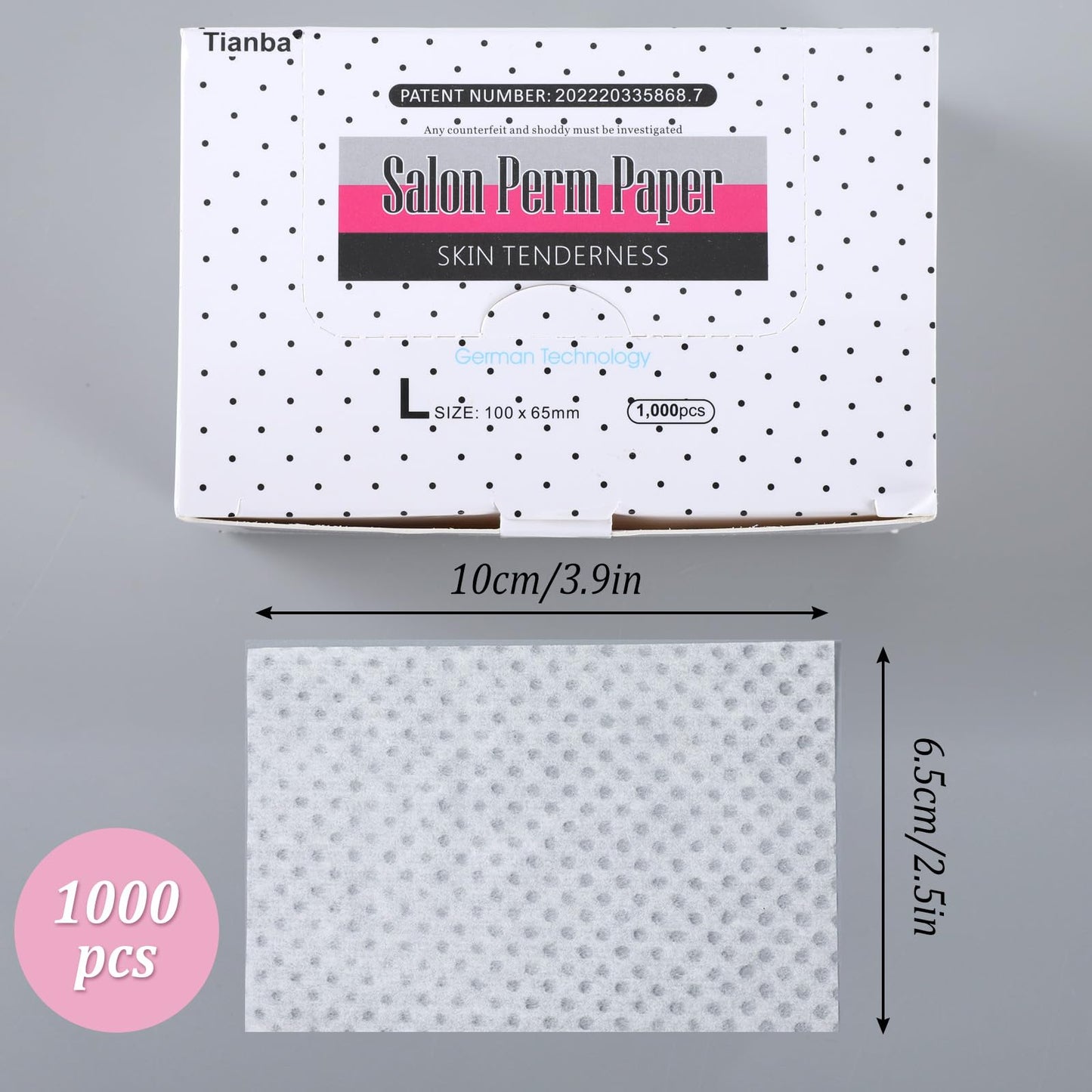YBEATY 1000 Sheets Disposable Salon Perm Paper Breathable Hair Perm Paper 3.9 × 2.5 inches Regular Perms End Home Salon Tool for Hair Shop Professional Stylist For Hot Cold Curling Styling