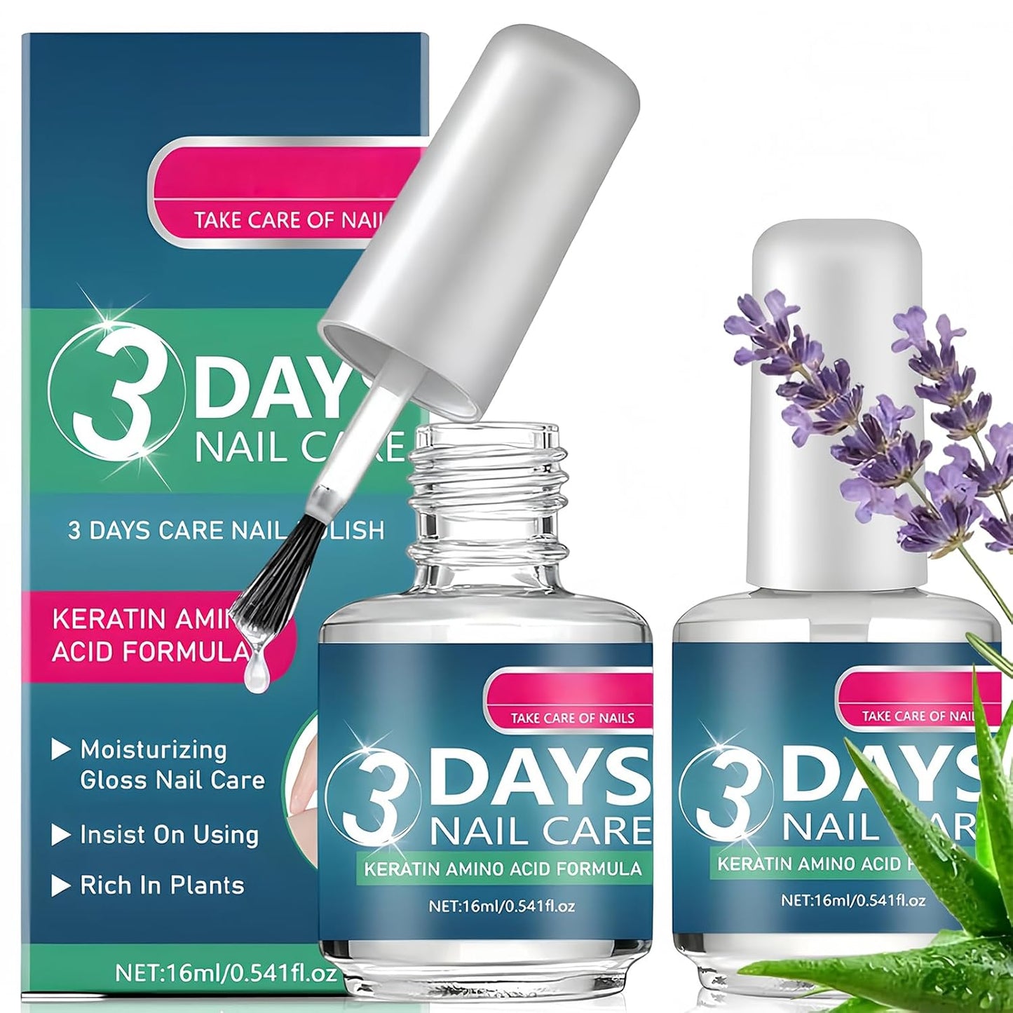 Nail Care Polish - Keratin Amino Acid Moisturizing Oil | Quick Dry Conditioner for Weak Nails, 16ML
