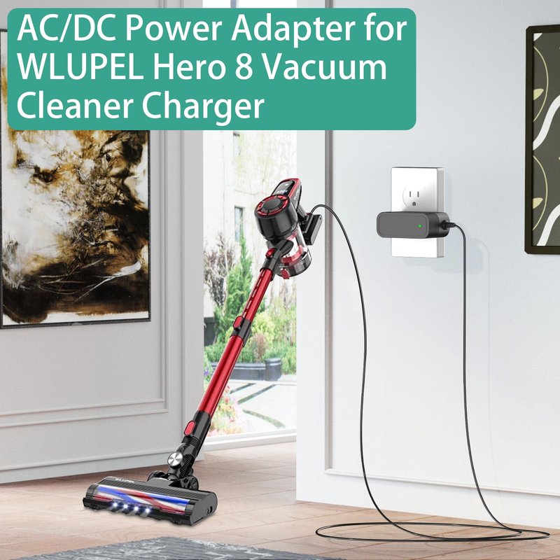 Replacement for WLUPEL Hero 8 Cordless Vacuum Cleaner Charger, Power Cord for Afoddon A200PRO, Kyvol V20 Cordless Vacuum Cleaner