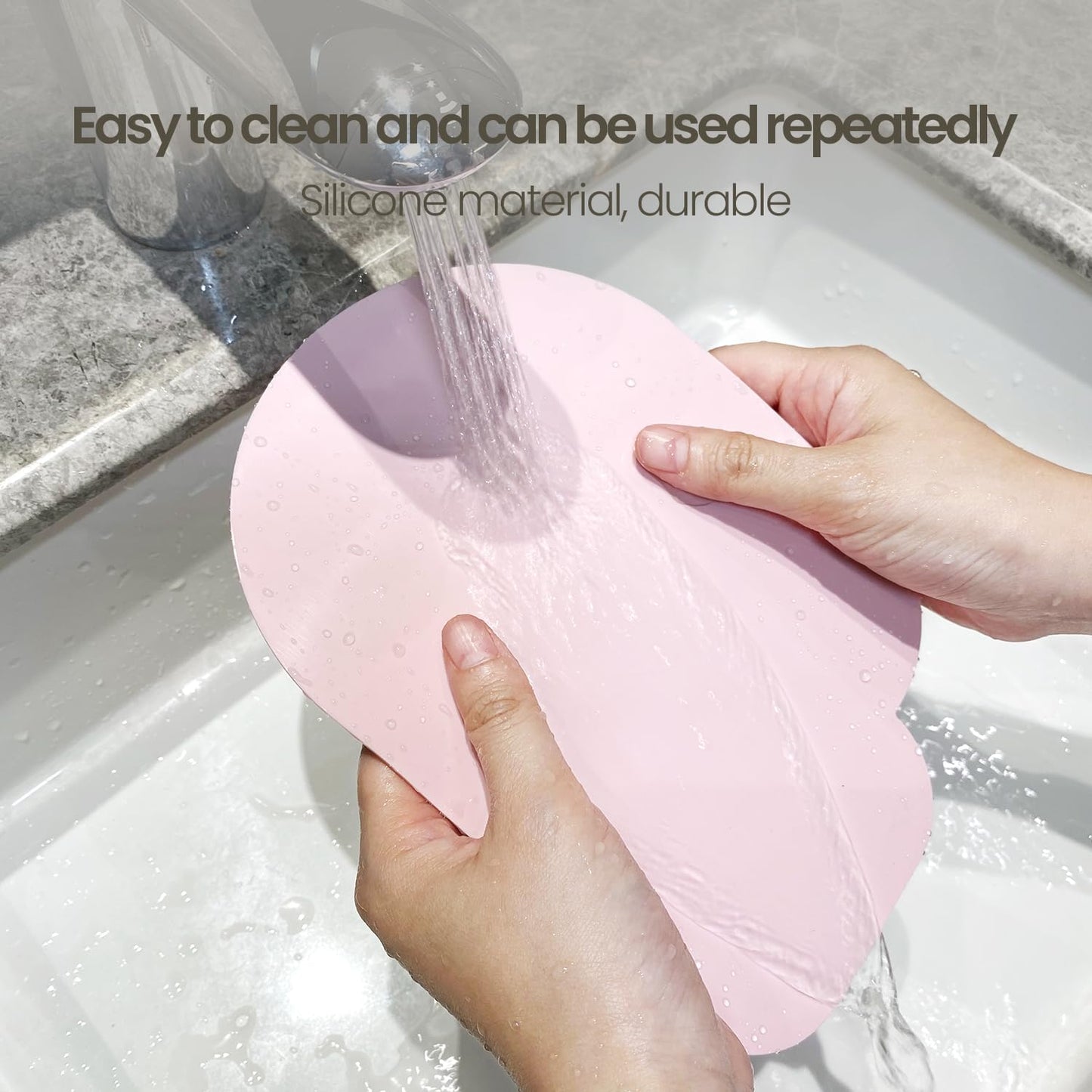 Silicone Toothbrush and Razor Holder, Reusable Shower Caddy with Suction Cup, Suitable for Wall or Mirror Use, Bathroom Storage for Toiletries, Toothbrushes and Razors Pink-A