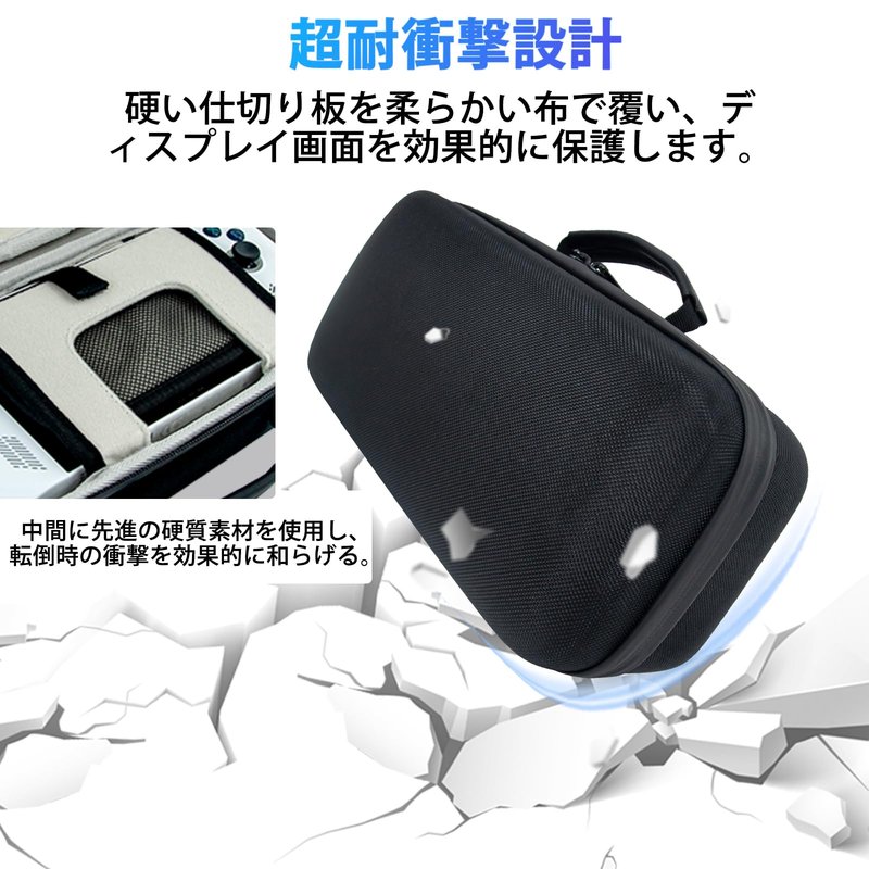XINGFUDAO Carrying Case Compatible with ASUS ROG Ally X 2024 / ROG Ally 7" 120Hz Gaming Handheld, ROG Ally Game Console Organizer with Large Capacity (Gray)