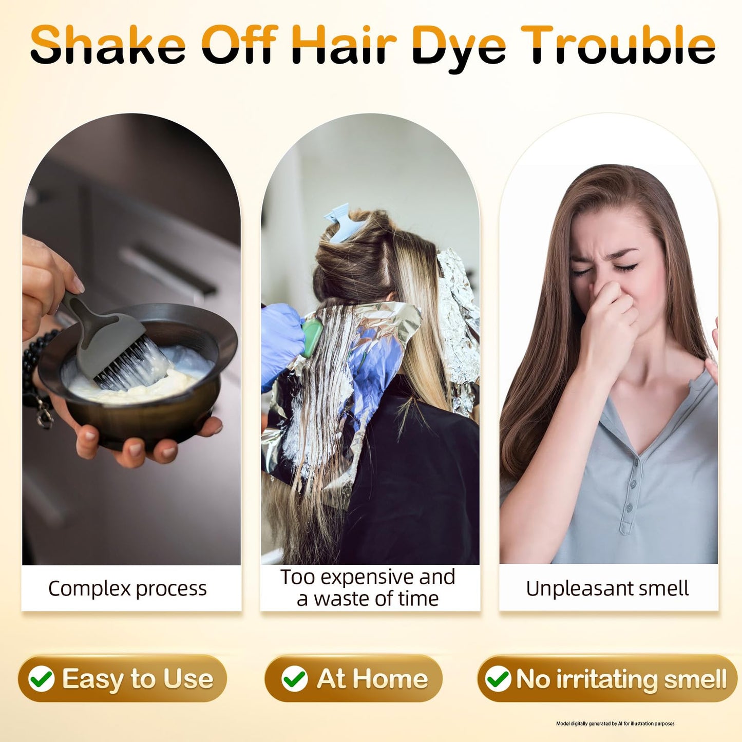 MEIDU Black Hair Dye Shampoo 3 in 1,Cover Gray Hairs,Herbal Ingredients,Contains Ginseng Extract,Natural Hair Coloring