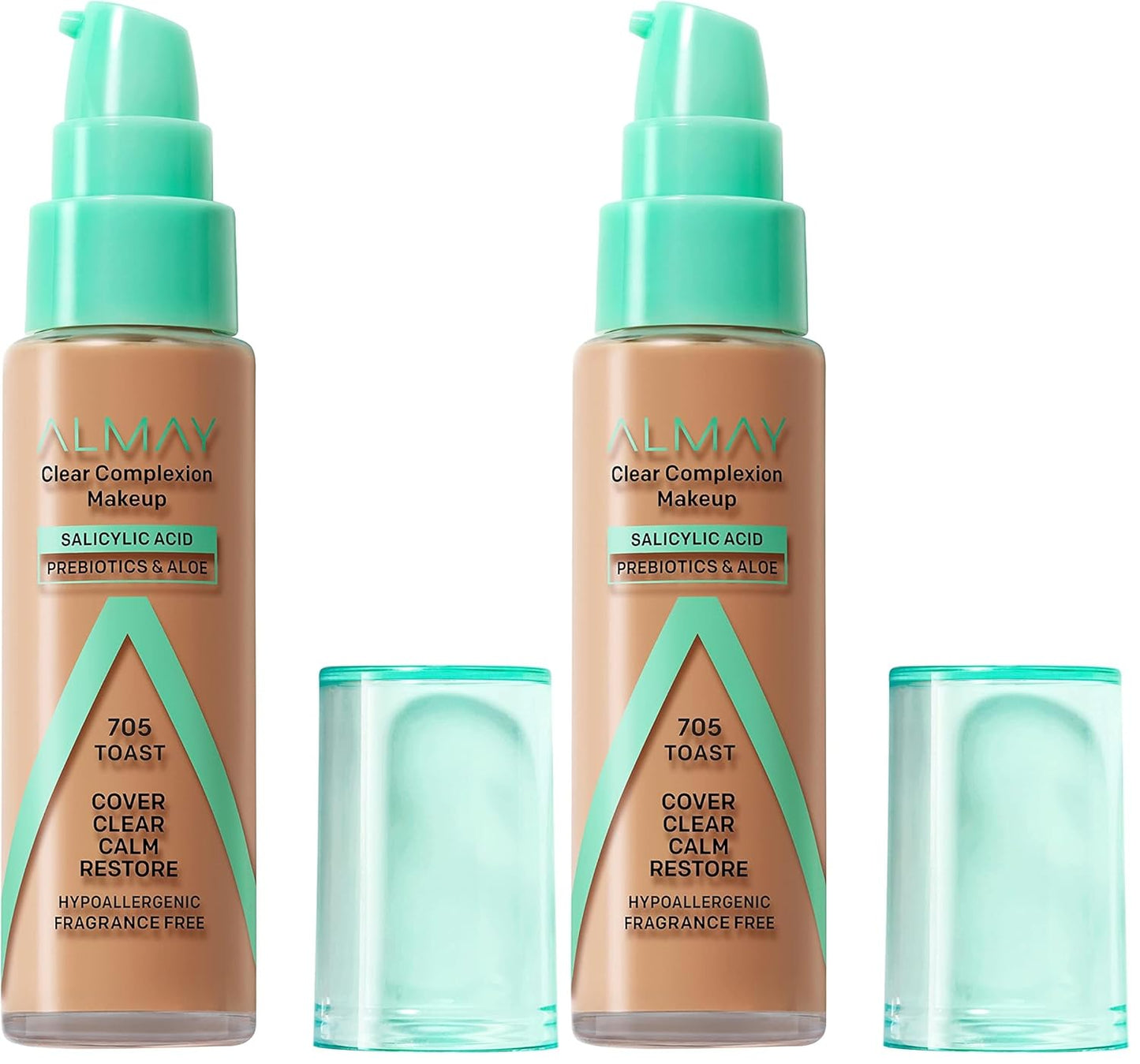 Almay Clear Complexion Foundation - Oil-Free Makeup for Acne-Prone Skin | Buildable Coverage, Soft-Matte Finish, 1 fl oz