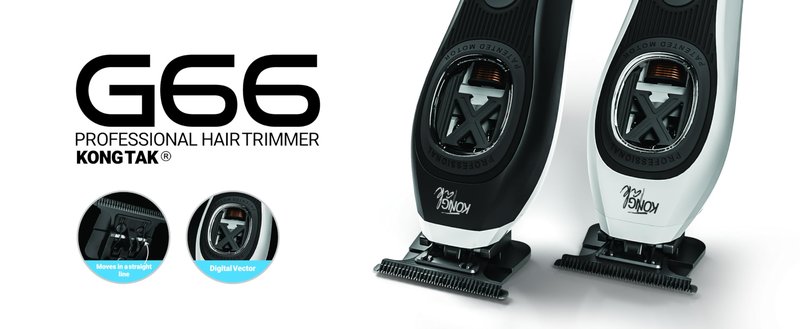 KONG TAK G66 Professional Hair Trimmer with Digital Vector Motor UP to 12,000 SPM and DLC Blade