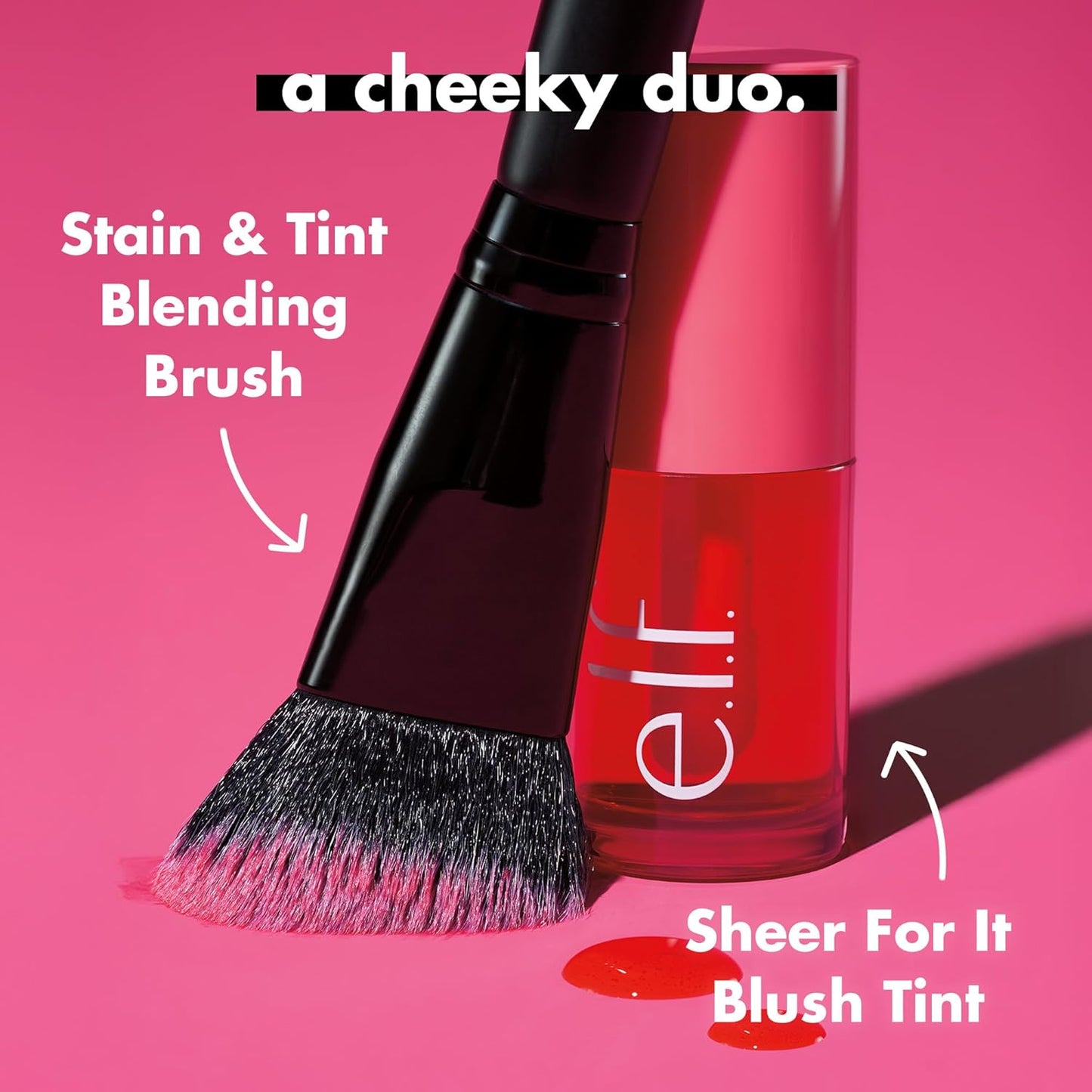 e.l.f. Sheer For It Blush Tint - Multi-Use Vegan Lip & Cheek Makeup for Natural Flush | Long-Lasting, Plums Up