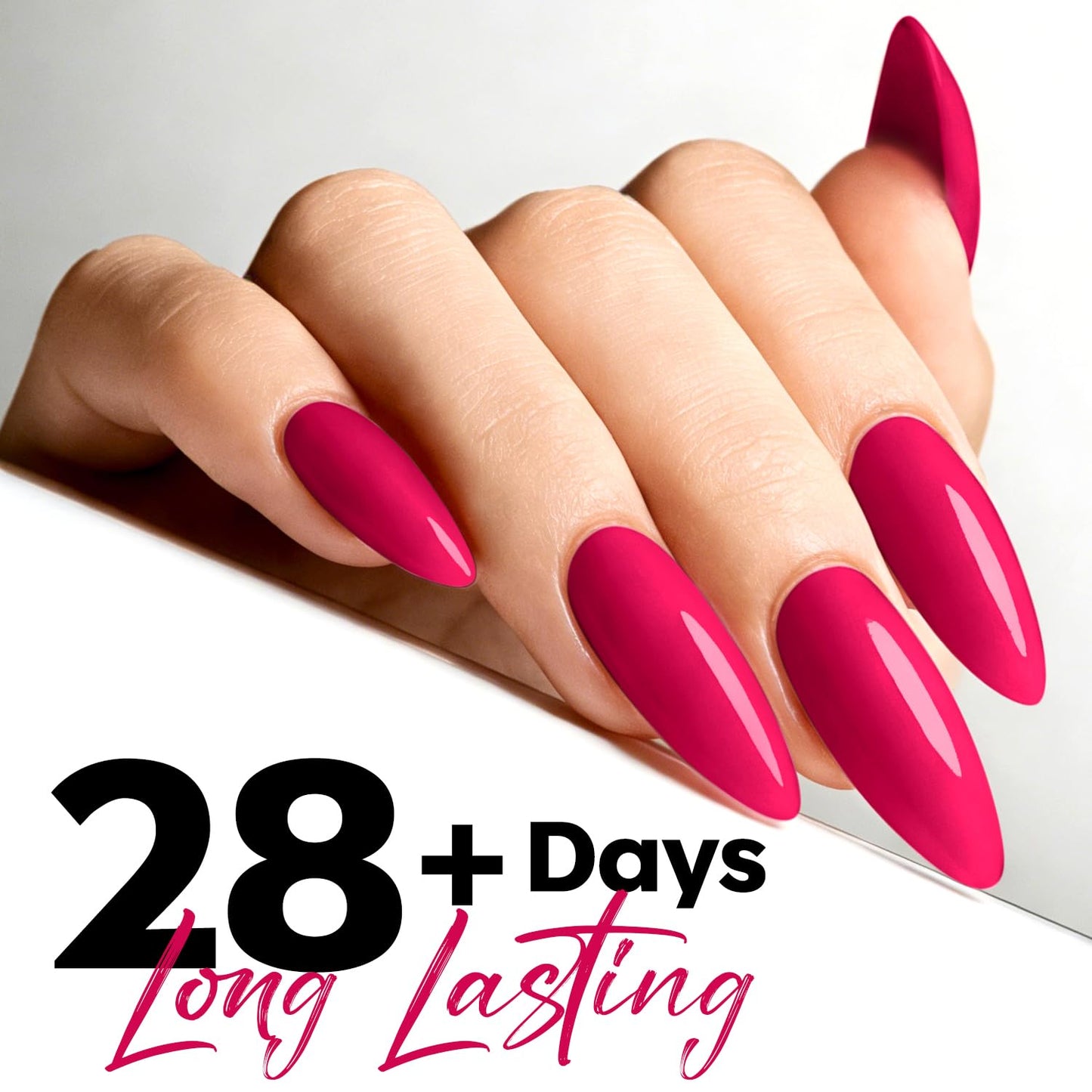 Dark Pink Gel Nail Polish - Rosy Mulberry Soak Off for DIY Nail Art | 15ML
