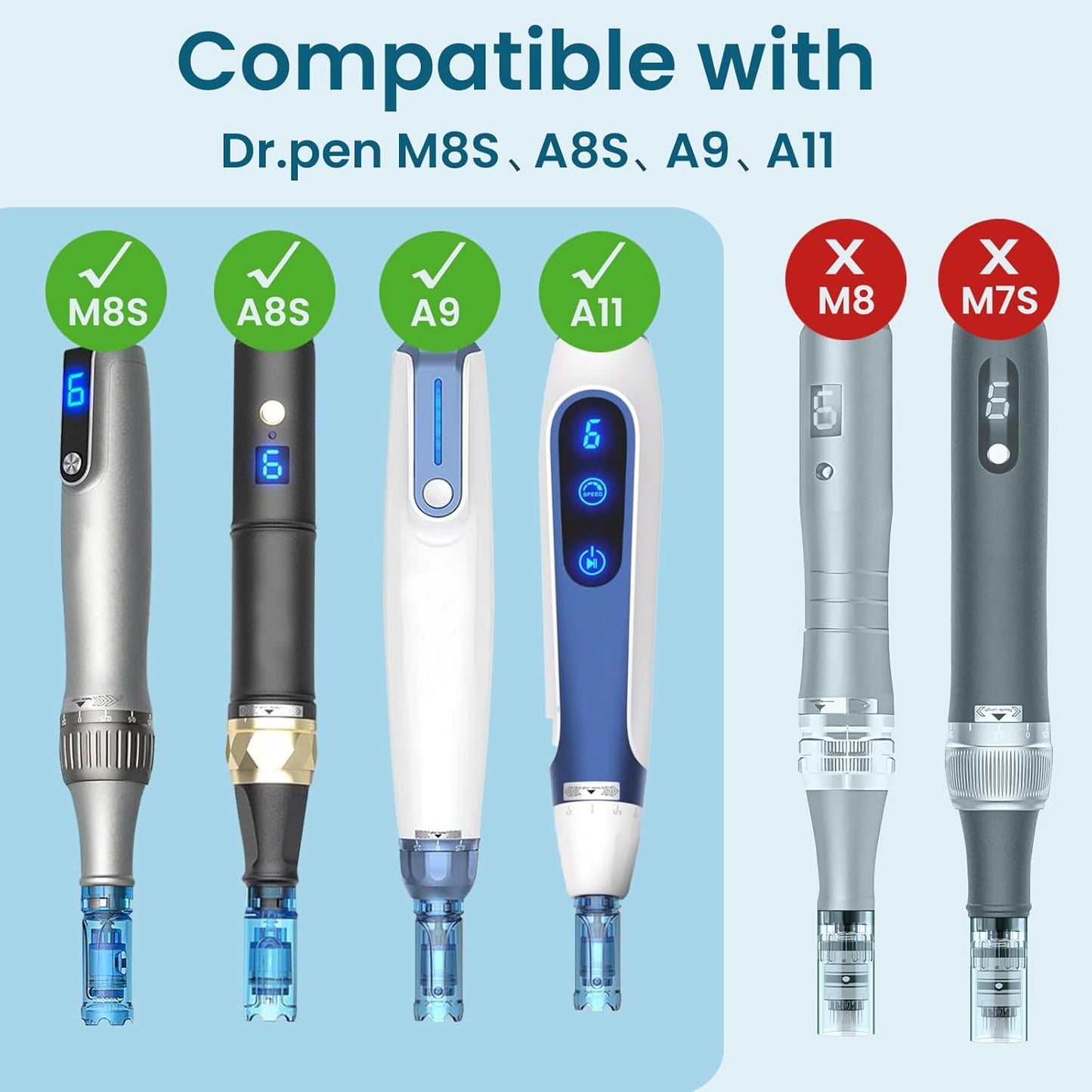 Microneedling Pen Cartridges - 12Pcs 18Pin for Dr Pen M8S/A11/A8S/A9 | 0.25mm Home Use