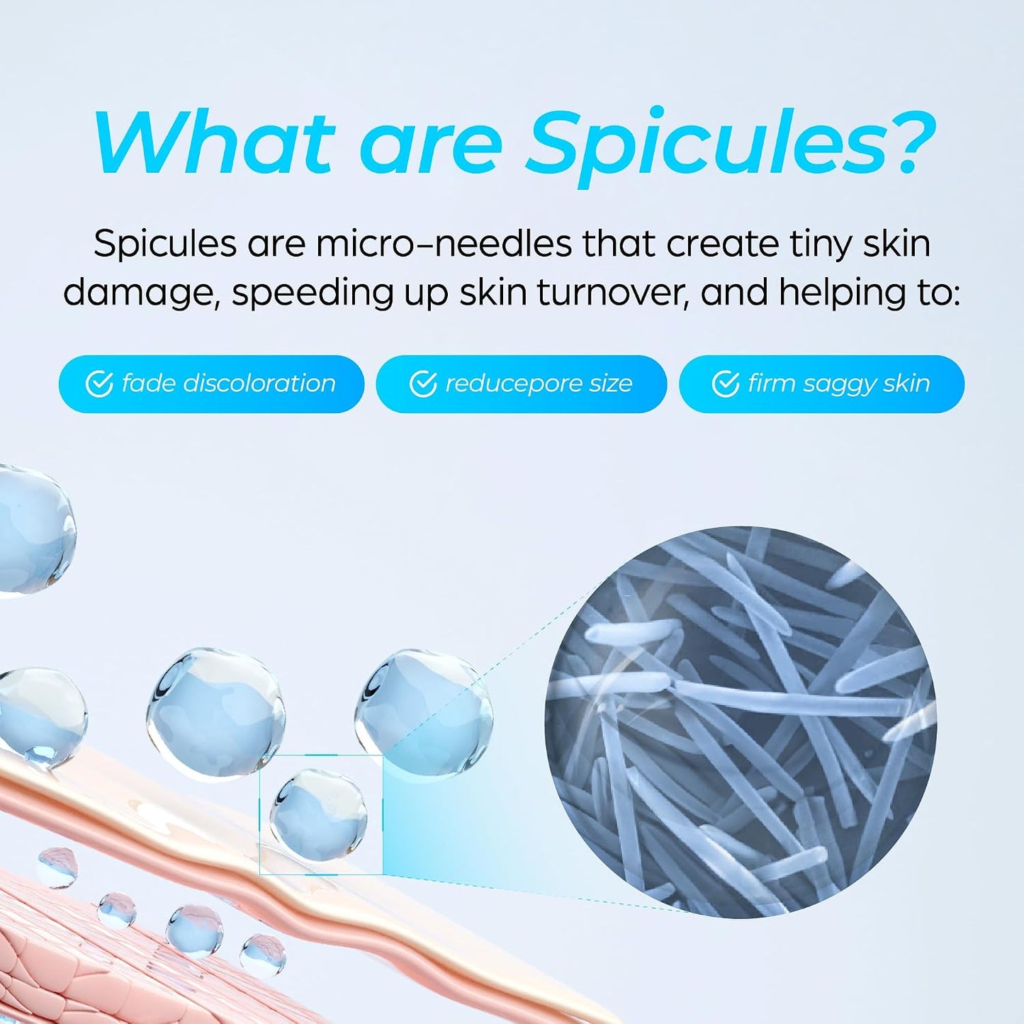 Seapuri Spicuraxel Pore Minimizer Serum - Microneedling Dermaroller | 30,000ppm Spicules for Dark Spot Removal & Sebum Control
