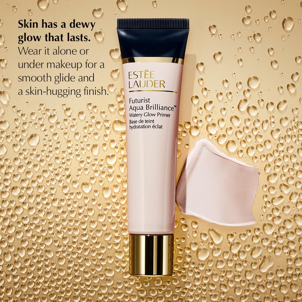 Estée Lauder Futurist Aqua Brilliance™ Watery Glow Makeup Primer with Hylauronic Acid for Triple Moisture, 1.35 Ounce