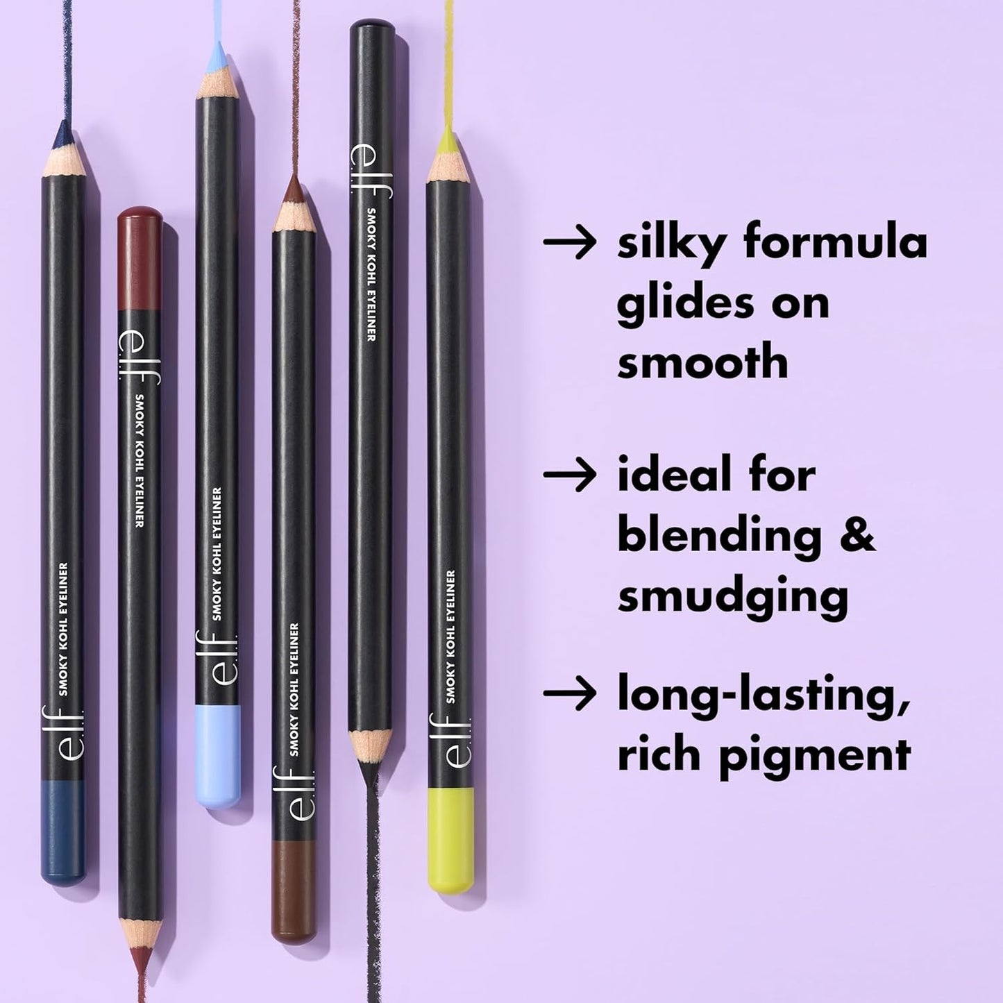 e.l.f. Smoky Kohl Eyeliner - Long-Lasting Bold Eye Pencil | Vegan & Cruelty-Free, Vintage Denim