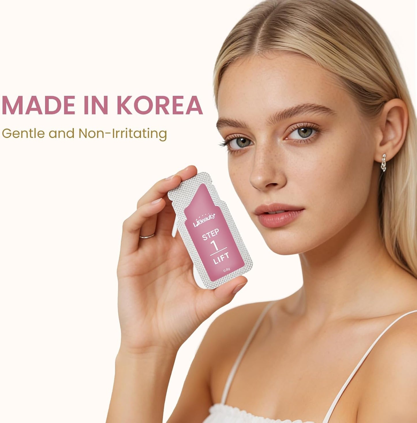 Korean Brow Lamination & Lash Lift Kit - 20 Individual Sachets | Mild Formula, Easy to Use