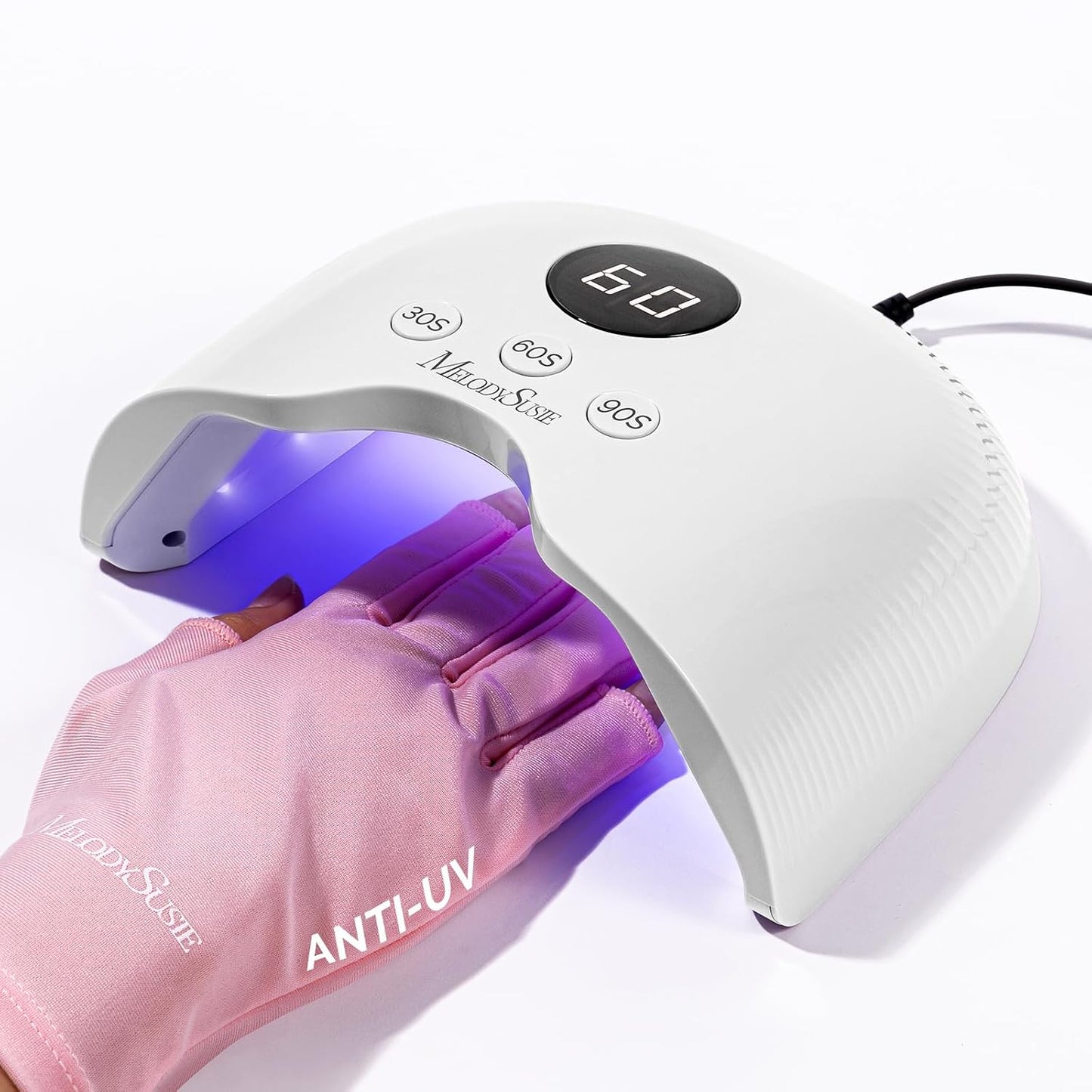 Compact UV LED Nail Lamp - Advanced 30W Nail Dryer with Smart Sensor & 3 Timers | Cures All Gels, White